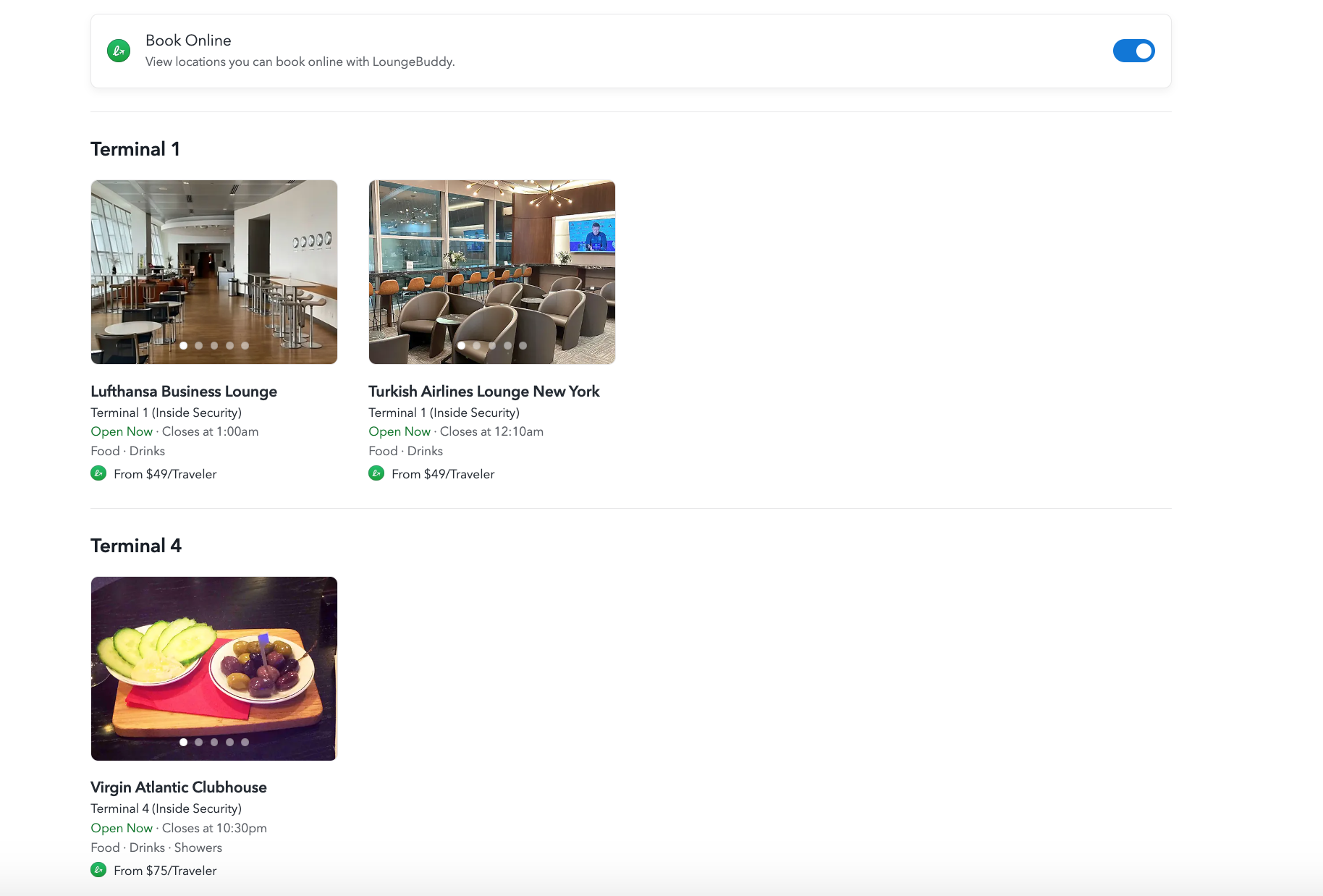 LoungeBuddy JFK Lounges Available LoungeBuddy JFK Lounges Available