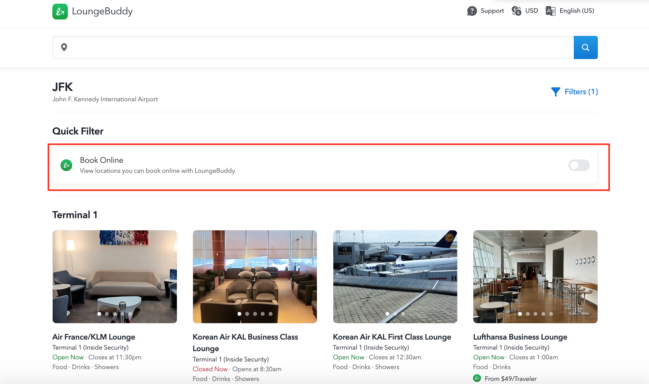 LoungeBuddy JFK Lounges LoungeBuddy JFK Lounges
