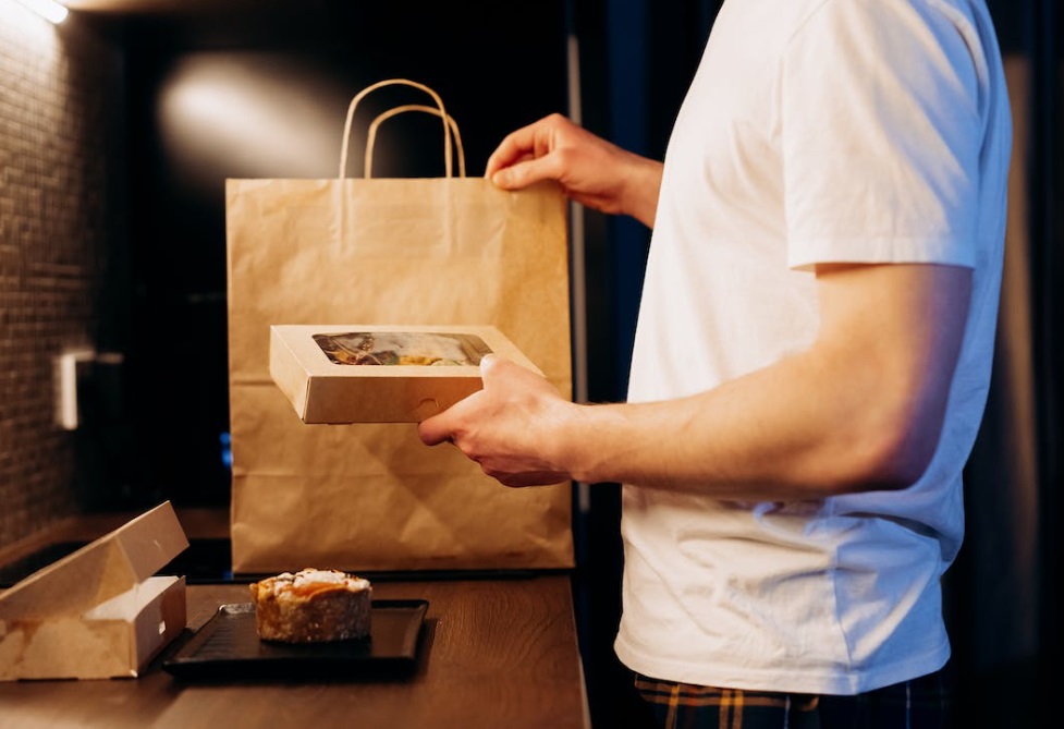 Man Opening Food Delivery