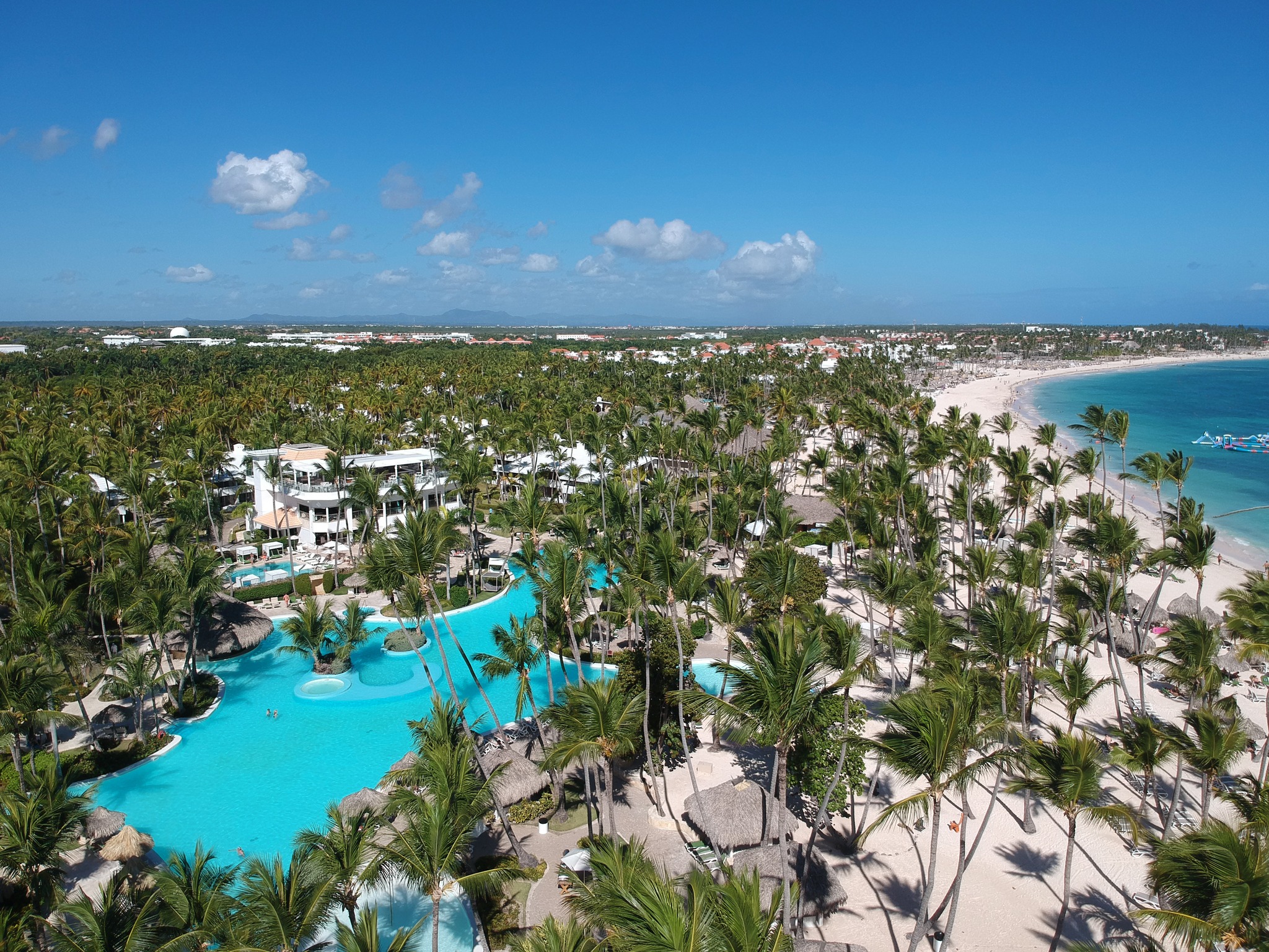 Melia Punta Cana Beach pool and beach aerial