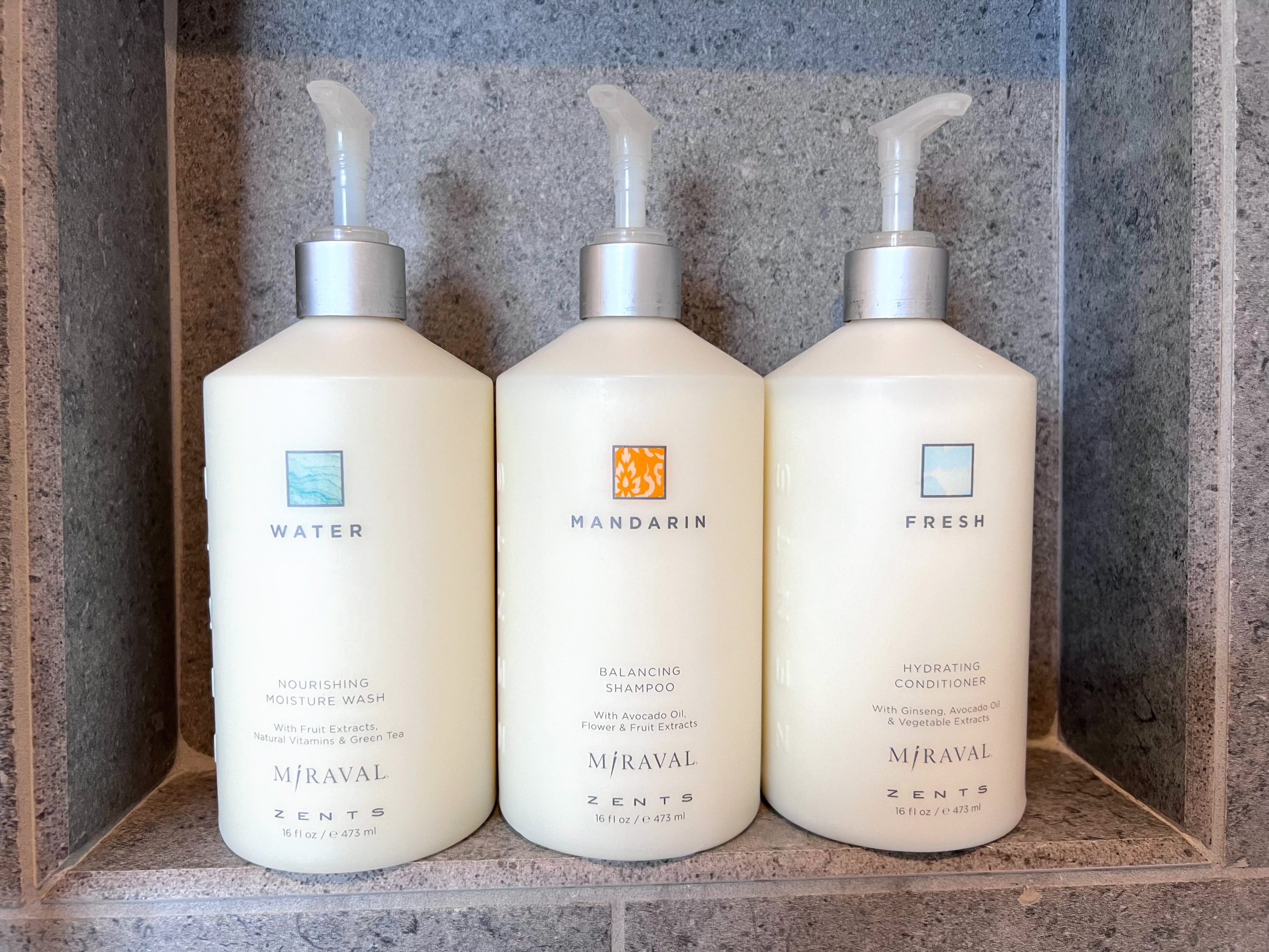Miraval Berkshires Zents shower products
