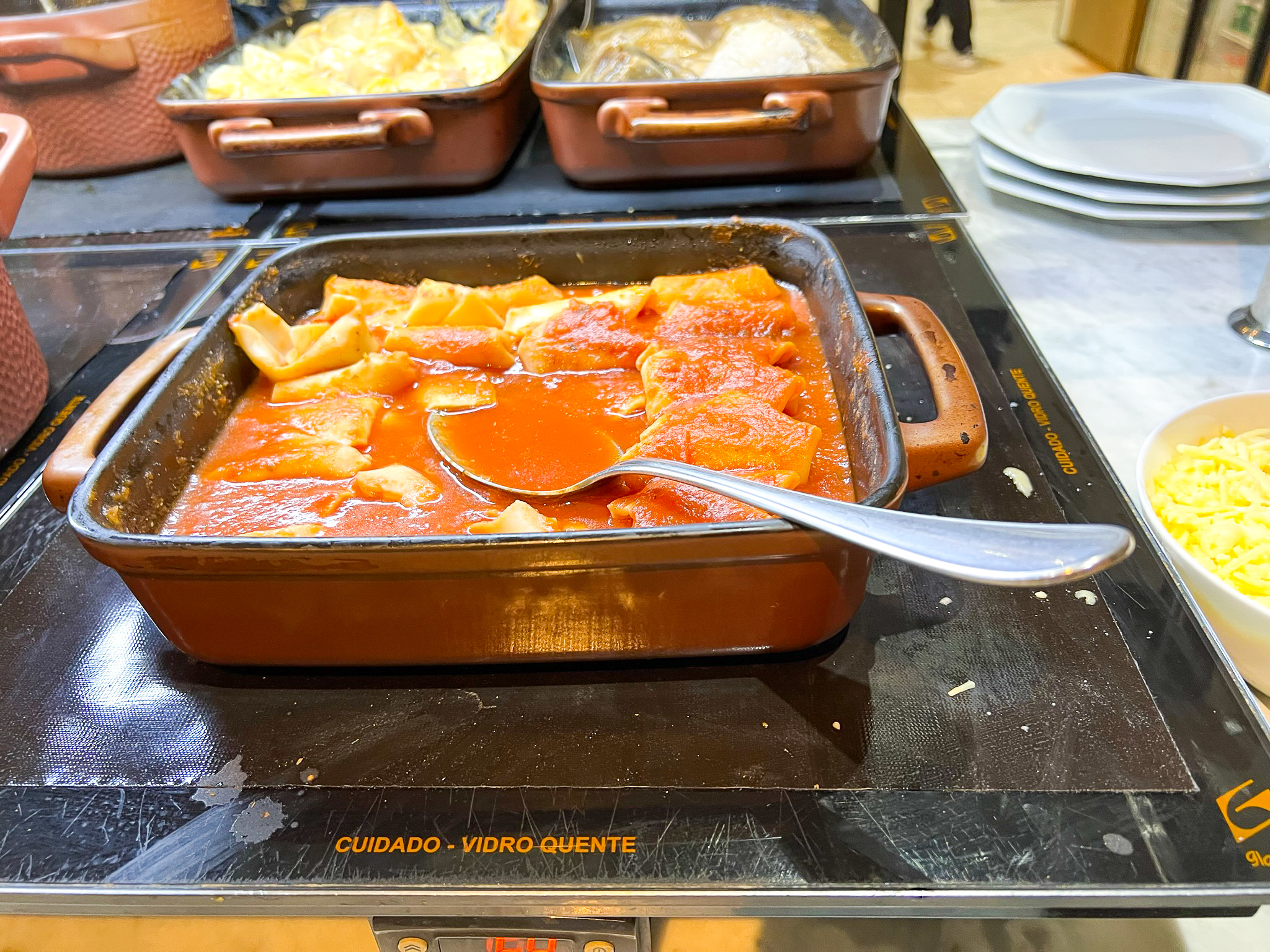 Pasta at LATAM VIP Lounge GRU Pasta at LATAM VIP Lounge GRU