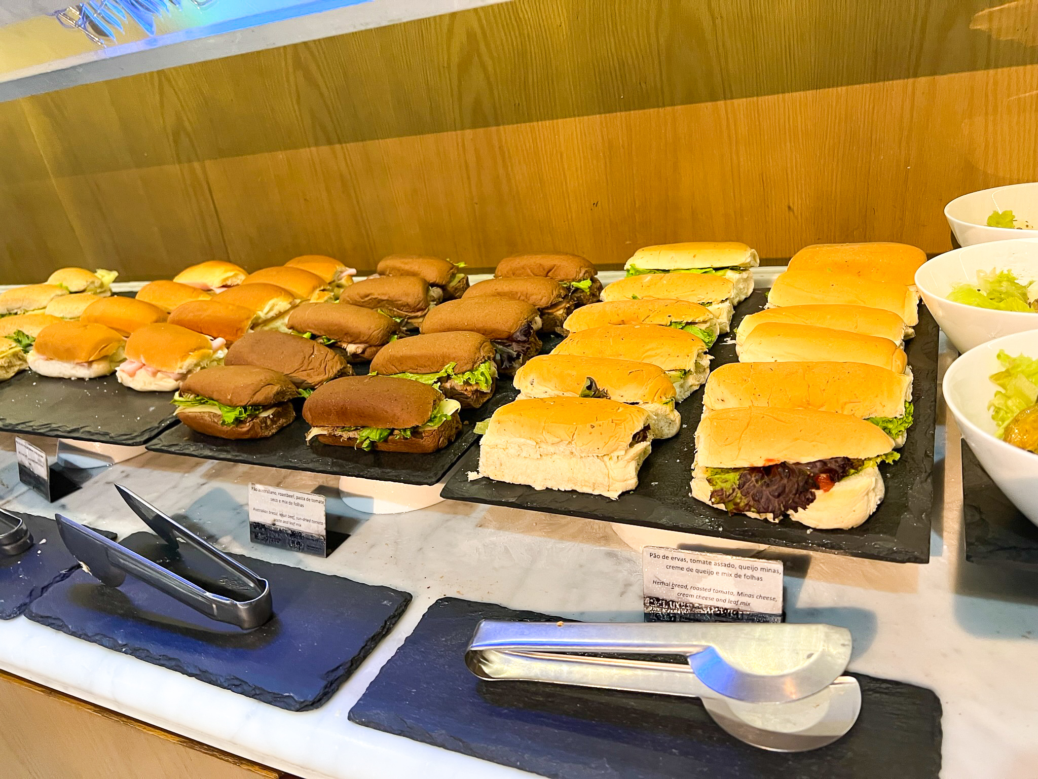 Sandwiches at LATAM VIP Lounge GRU Sandwiches at LATAM VIP Lounge GRU