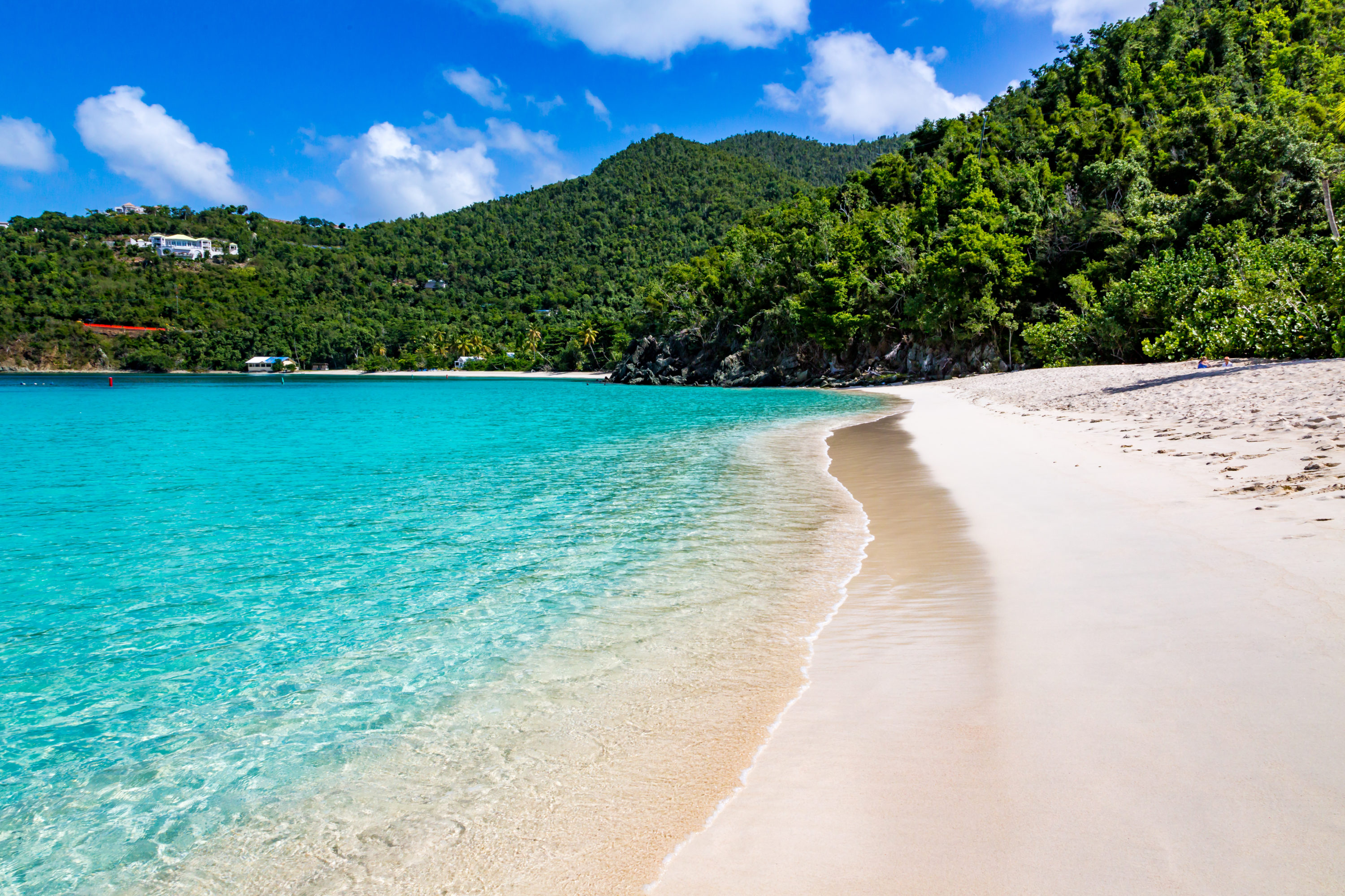 The white sand beaches at Virgin Islands National Park. The white sand beaches at Virgin Islands National Park.