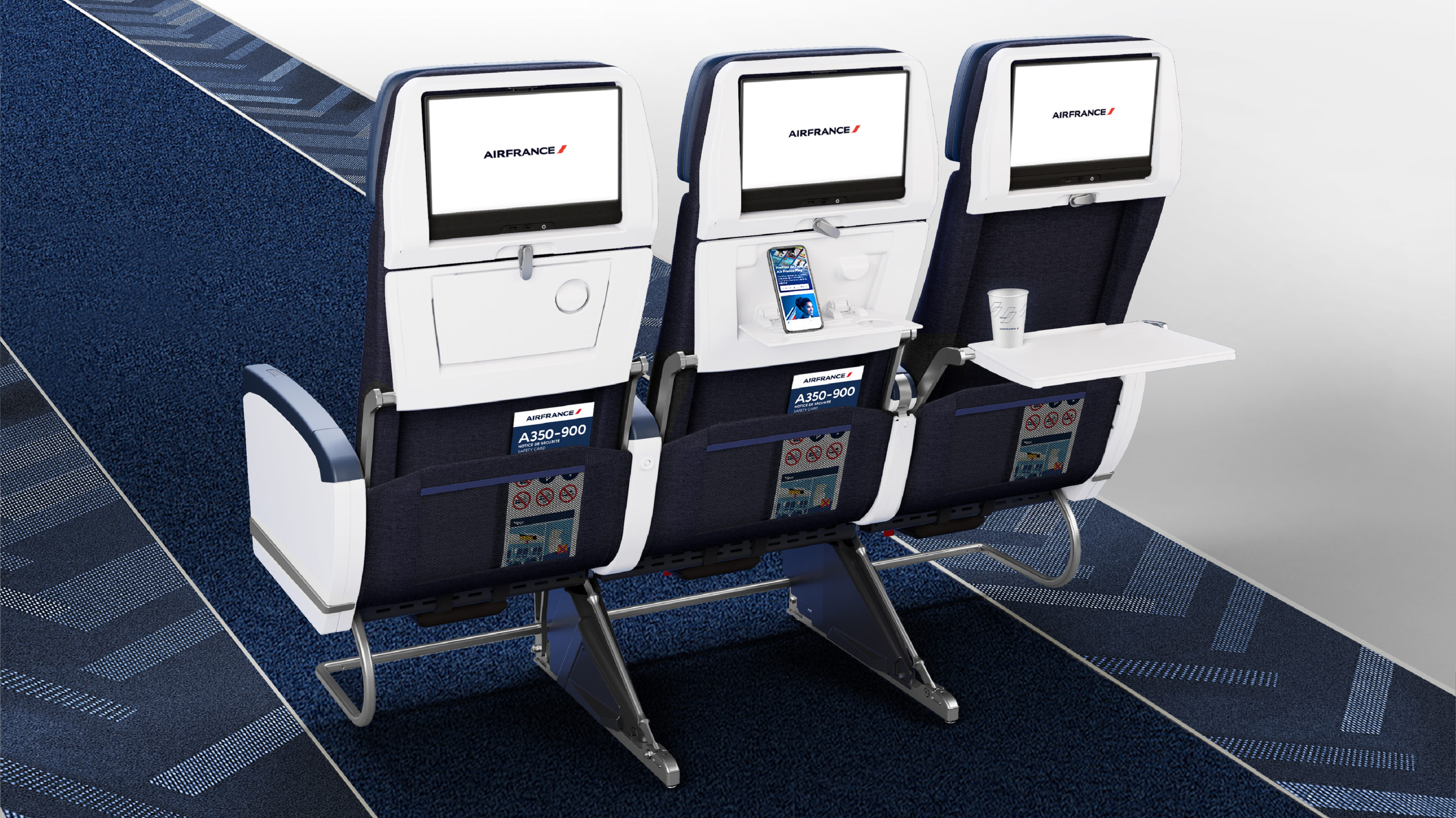 Air France A350 Economy Seats Rear Air France A350 Economy Seats Rear