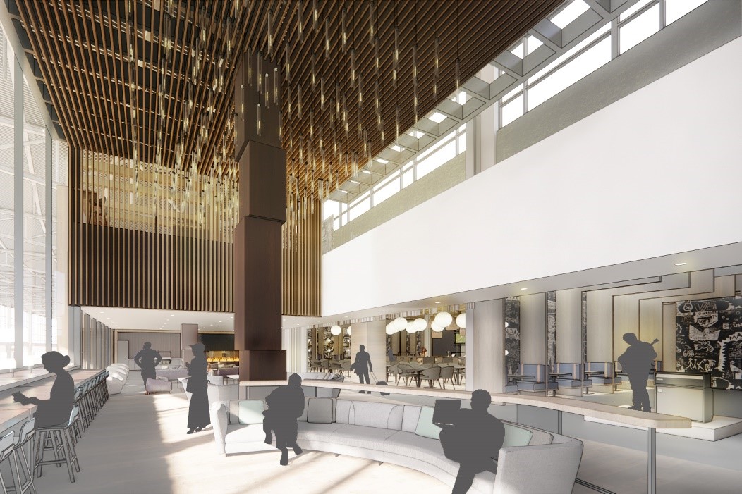 Admiral’s Club Entry Austin Admirals Club rendering