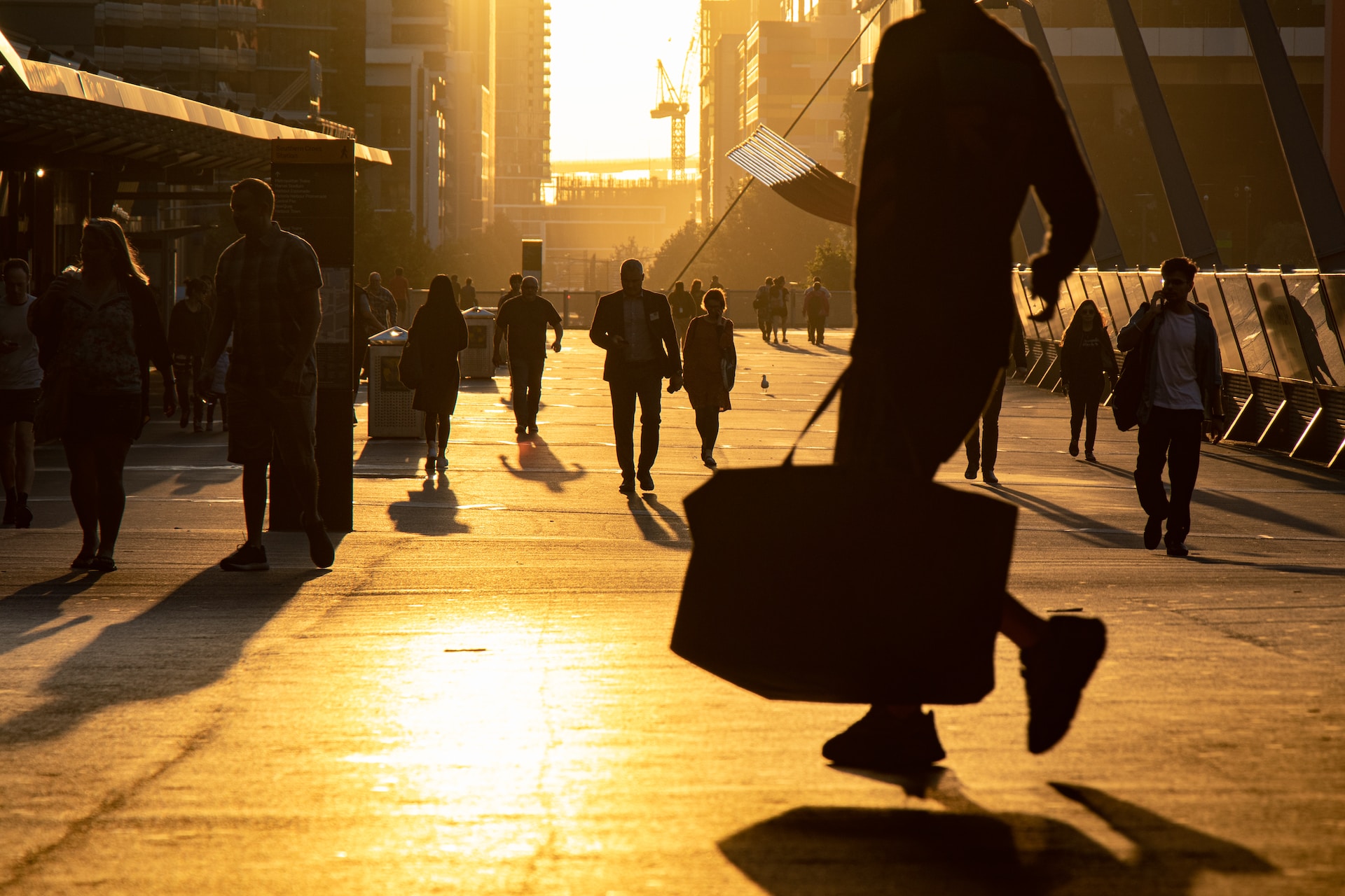 Business traveler at airport