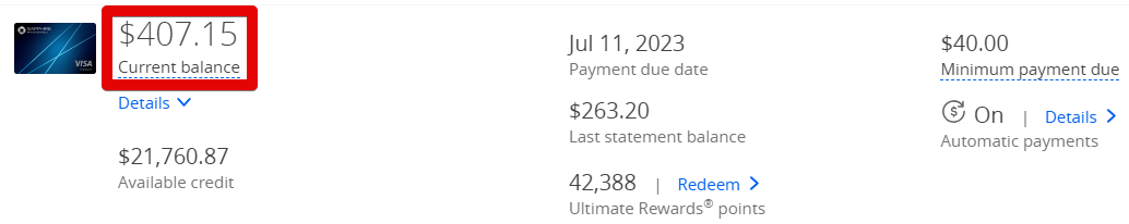 Chase online current balance Chase online current balance