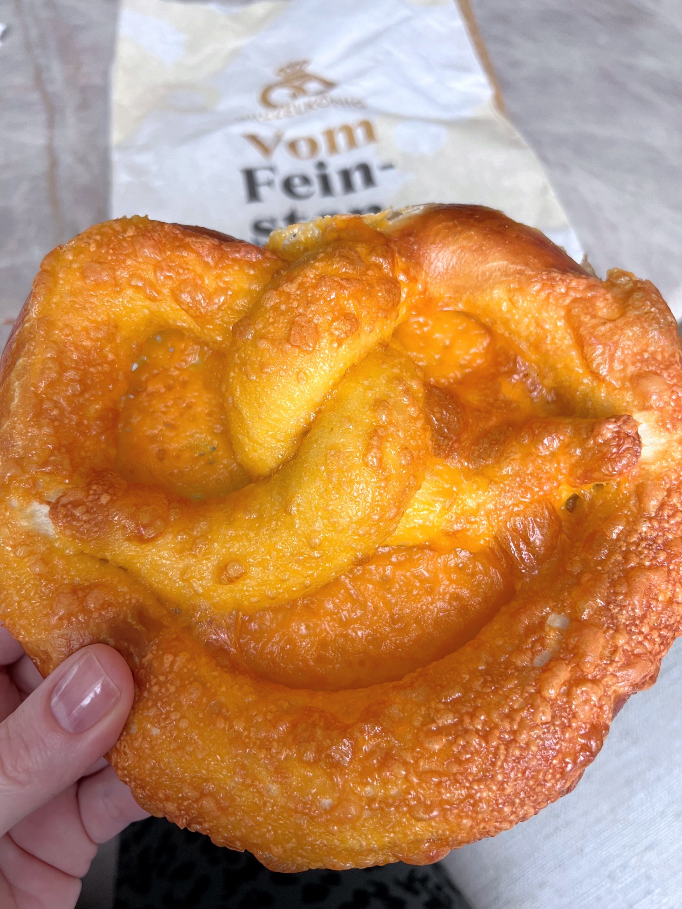 Cheese pretzel in Zurich