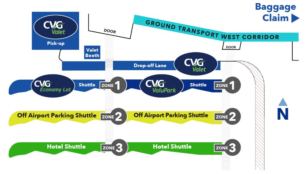 Cincinnati Northern Kentucky International Airport Ground Transportation West