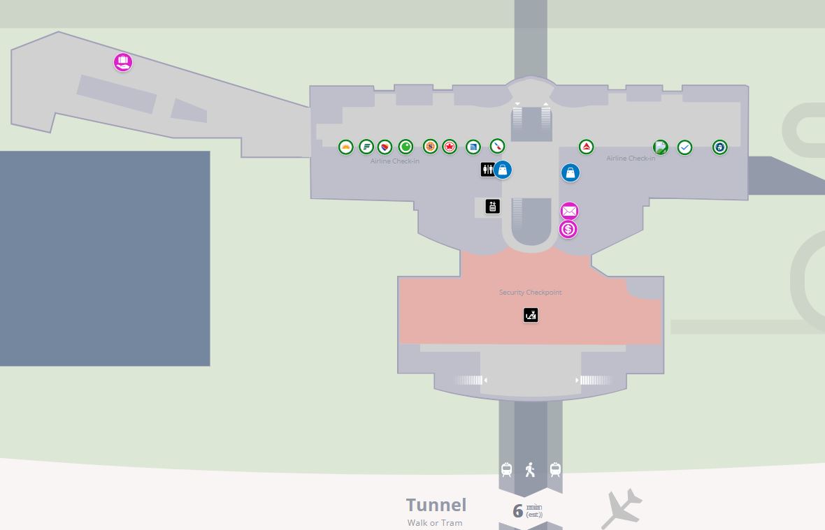 Cincinnati Northern Kentucky International Airport Level 2 Departures