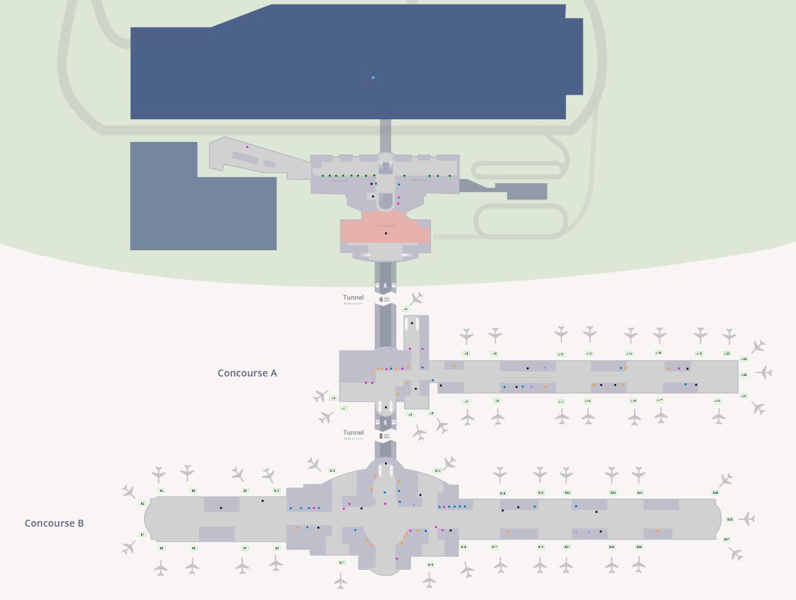 Cincinnati Northern Kentucky International Airport Map
