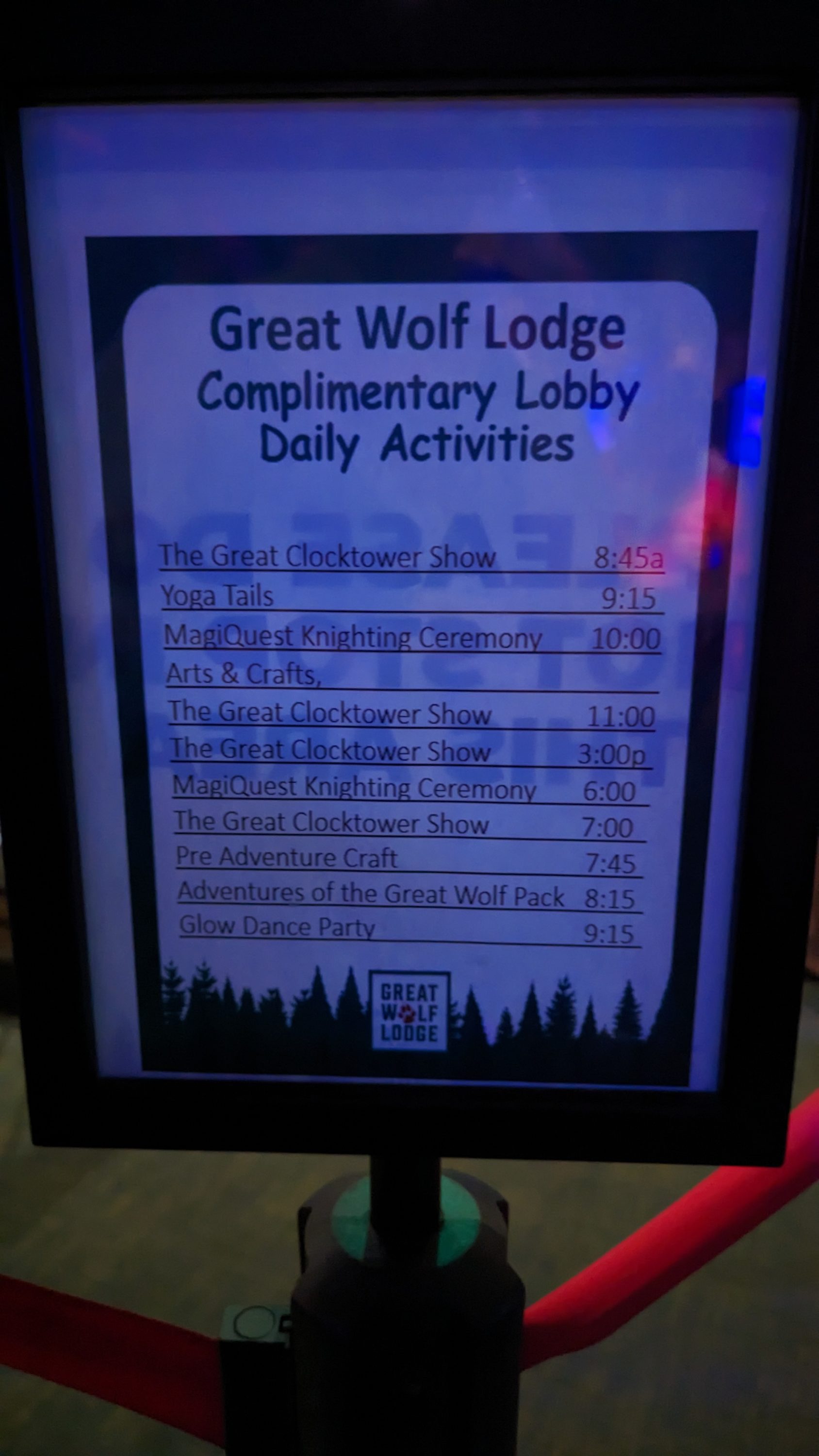 Great Wolf Lodge Grapevine activities schedule Great Wolf Lodge Grapevine activities schedule