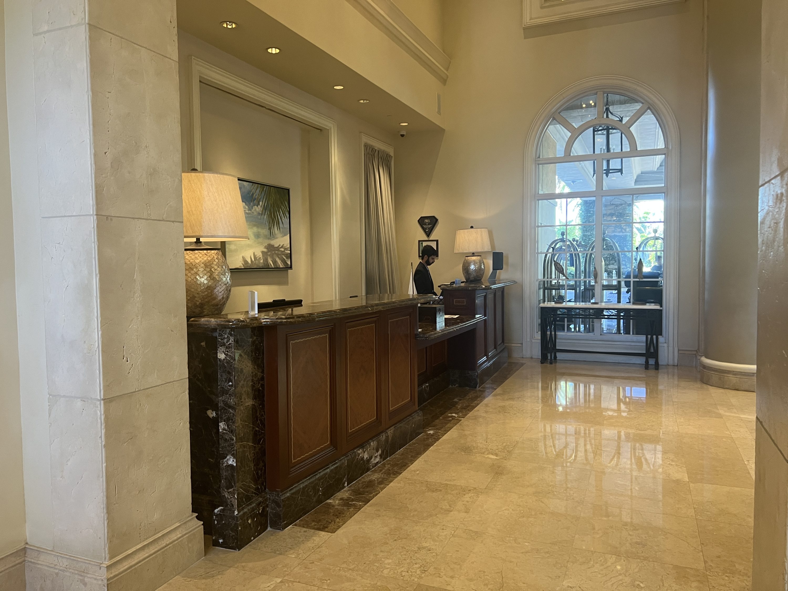 Ritz-Carlton Key Biscayne front desk counter