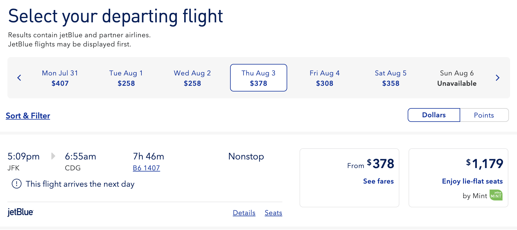 JetBlue booking