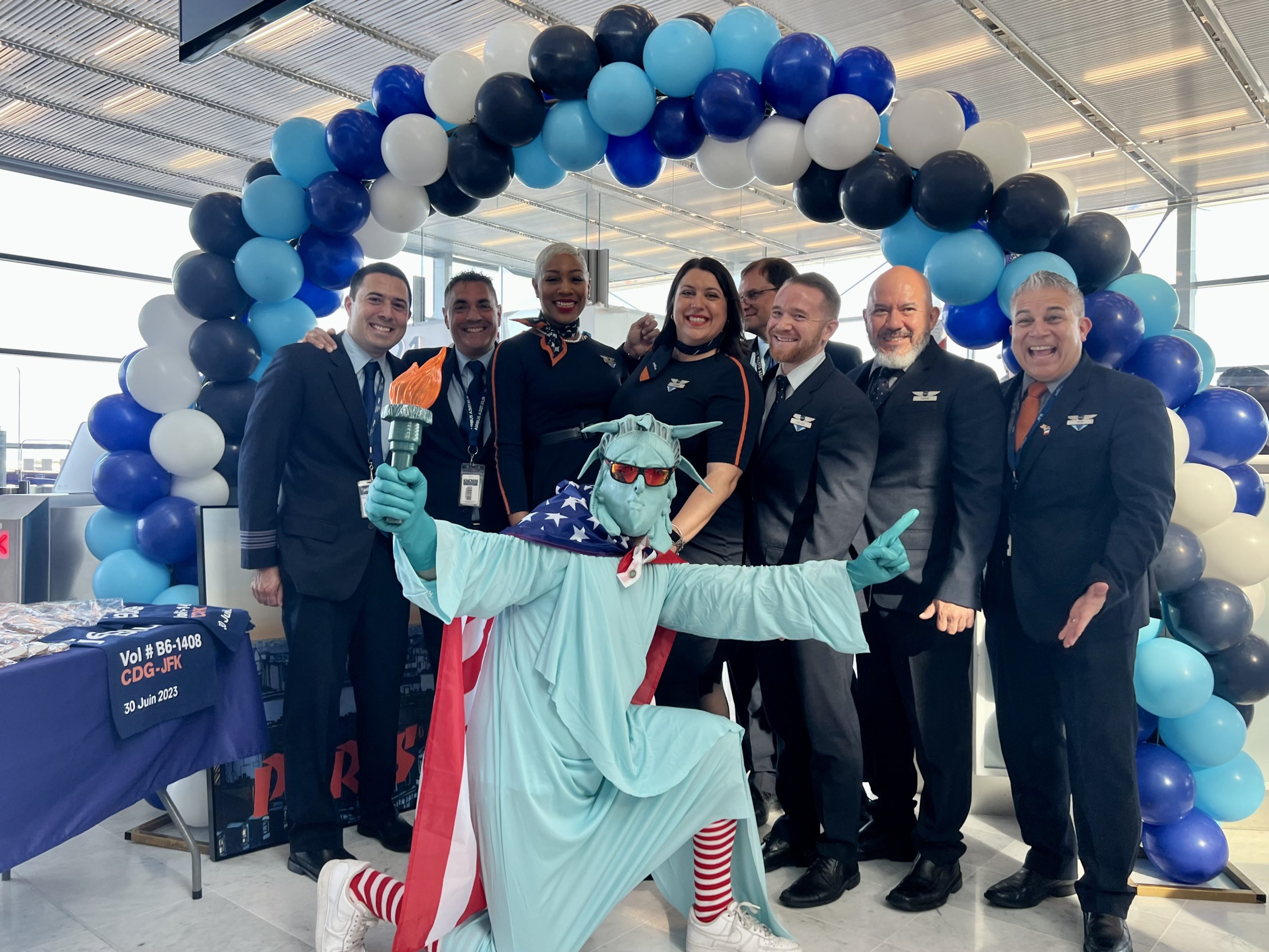 JetBlue inaugural Paris to New York