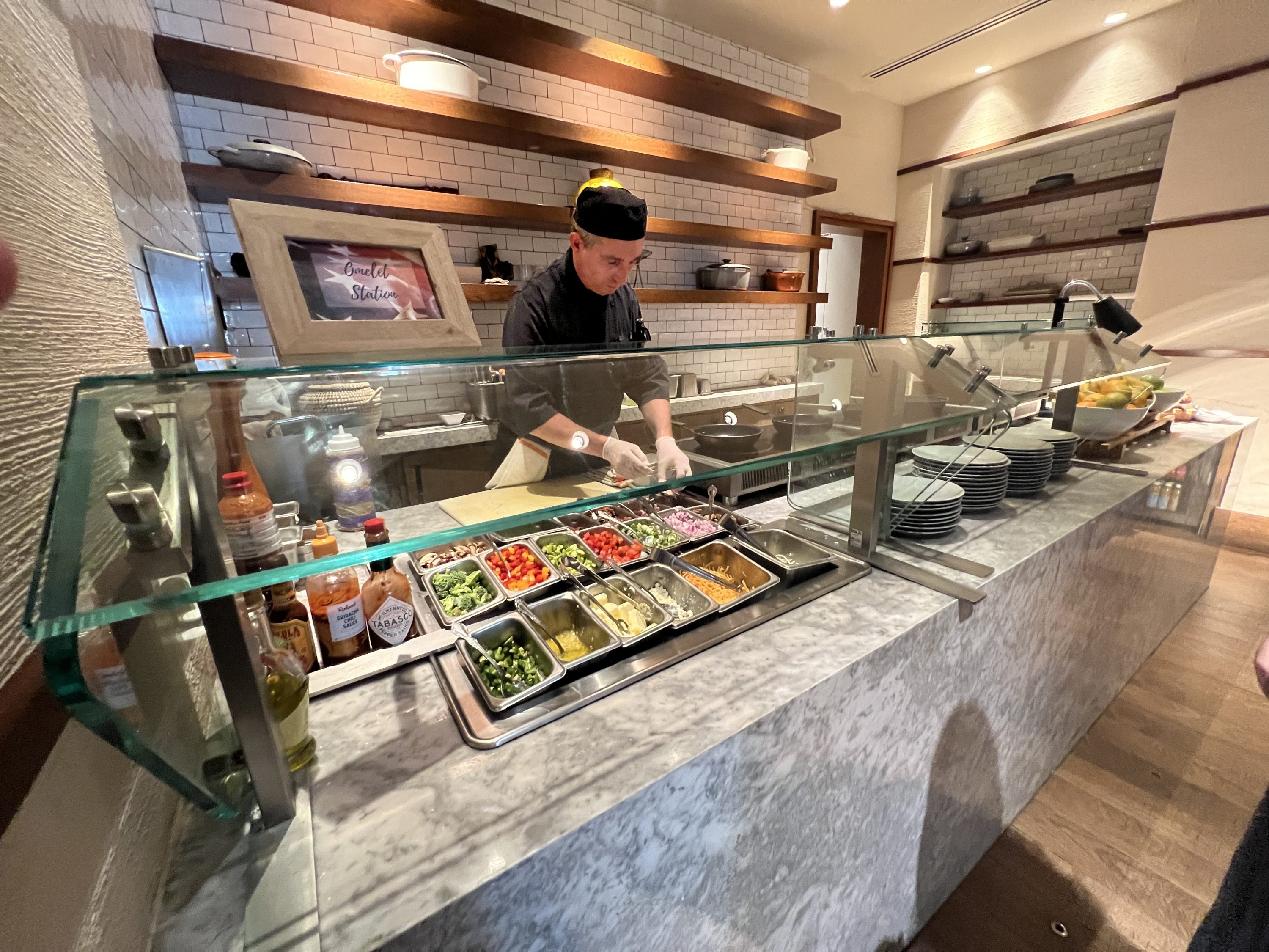 Ritz-Carlton Key Biscayne Lightkeepers buffet omelet station