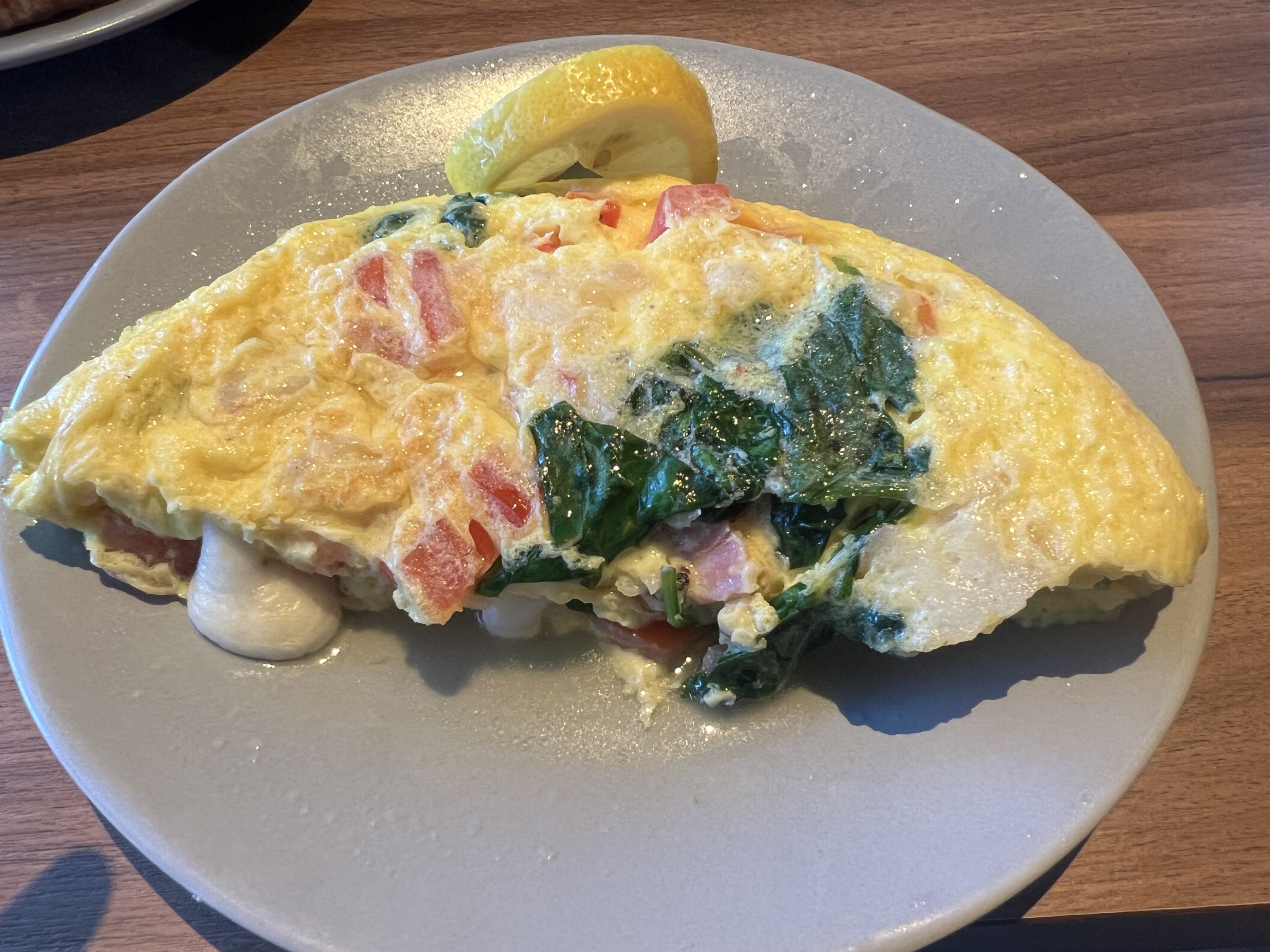 Ritz-Carlton Key Biscayne Lightkeepers shrimp scampi omelet