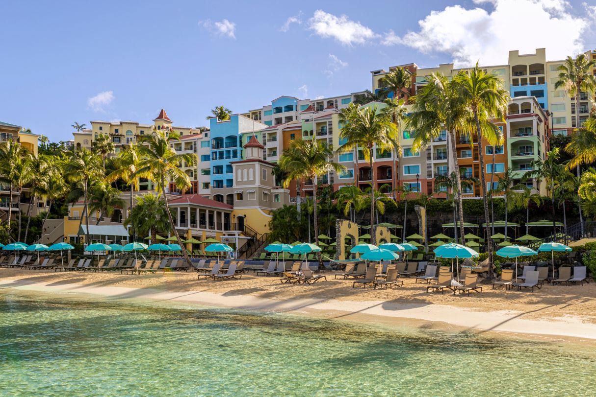 A view of Marriott Frenchmans's Cove from the water. A view of Marriott Frenchmans's Cove from the water.