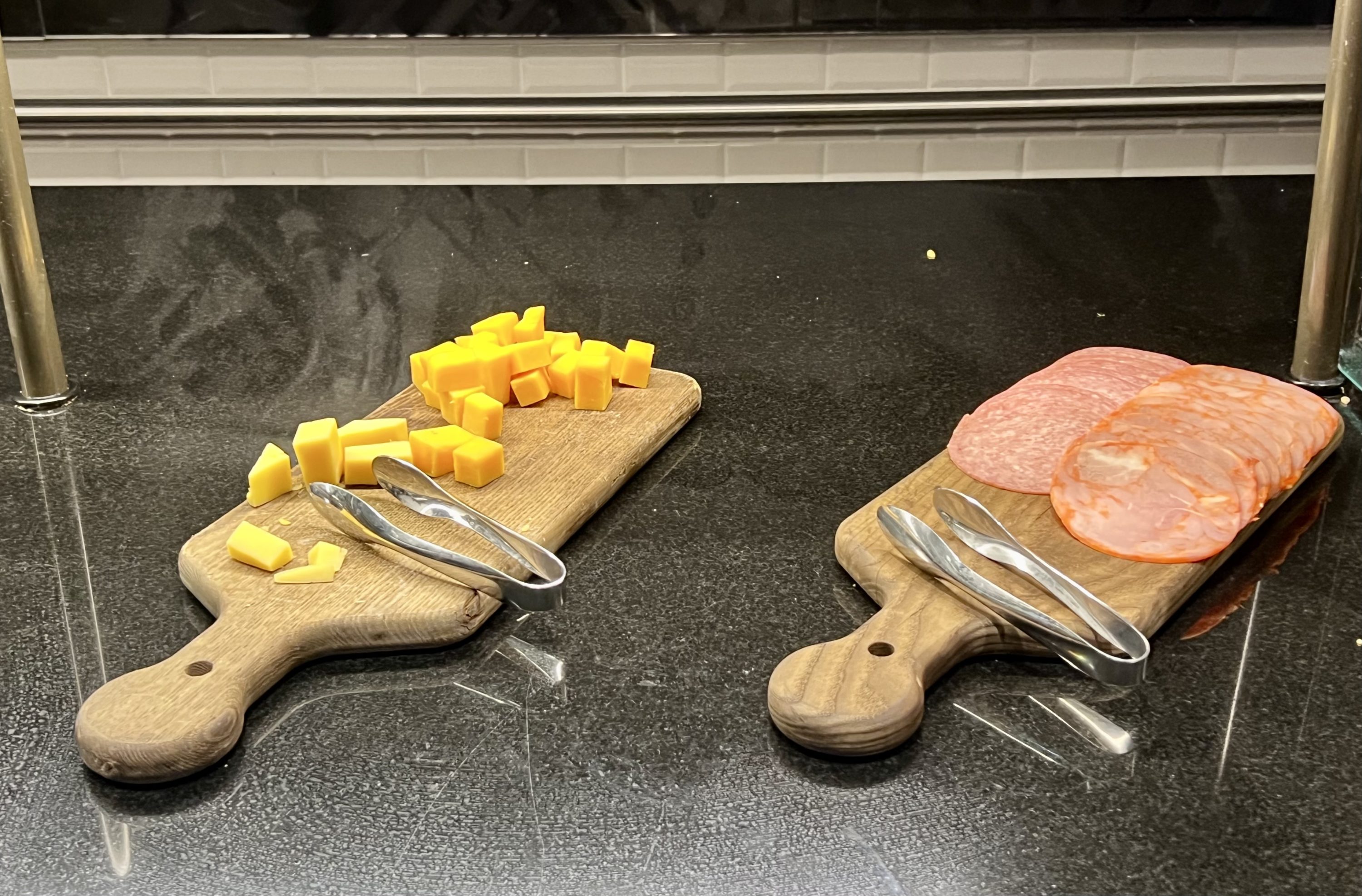 Marriott Newark International elite lounge cold cuts and cheese 