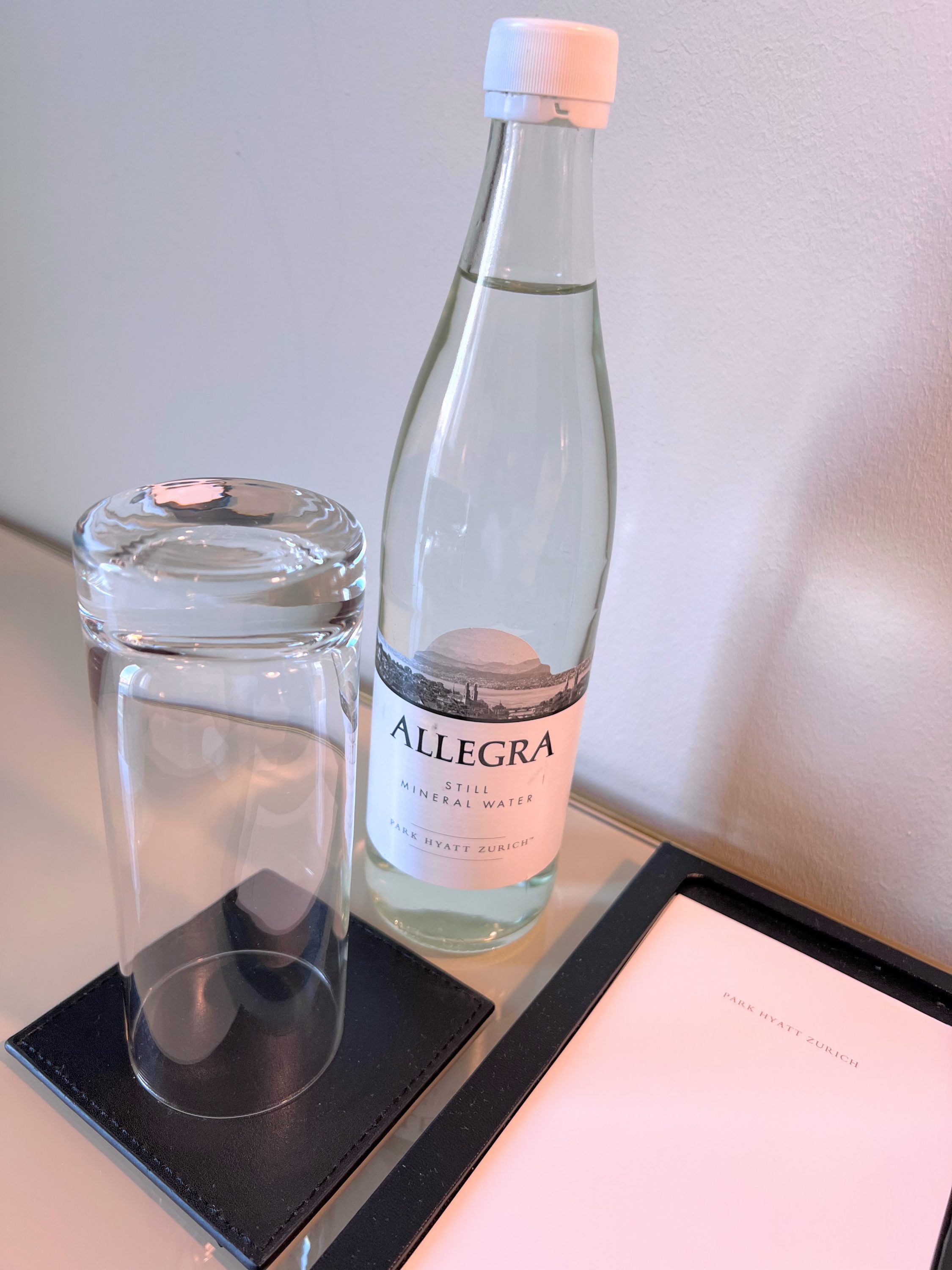 Park Hyatt Zurich bottled water