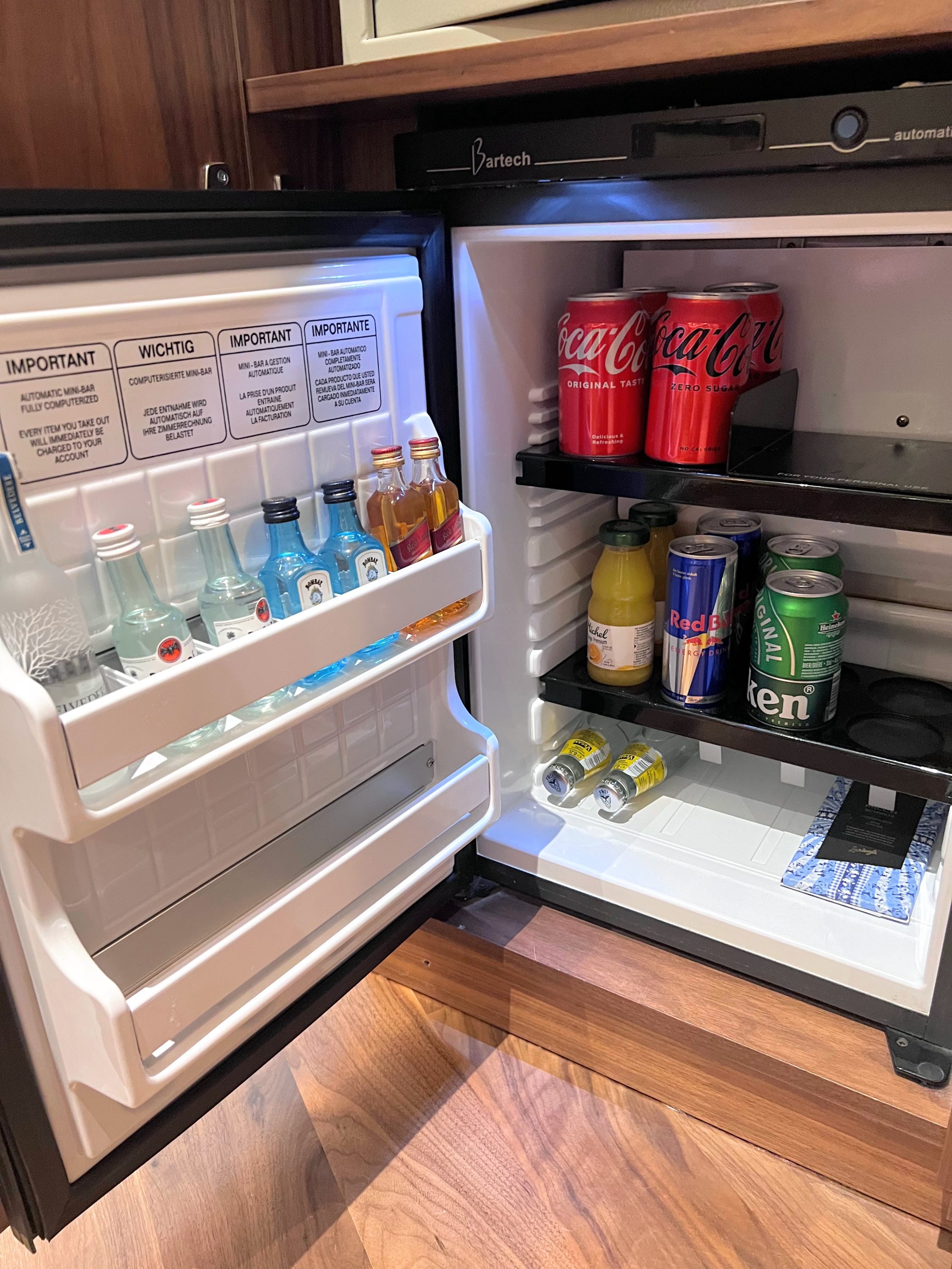 Park Hyatt Zurich in room mini fridge