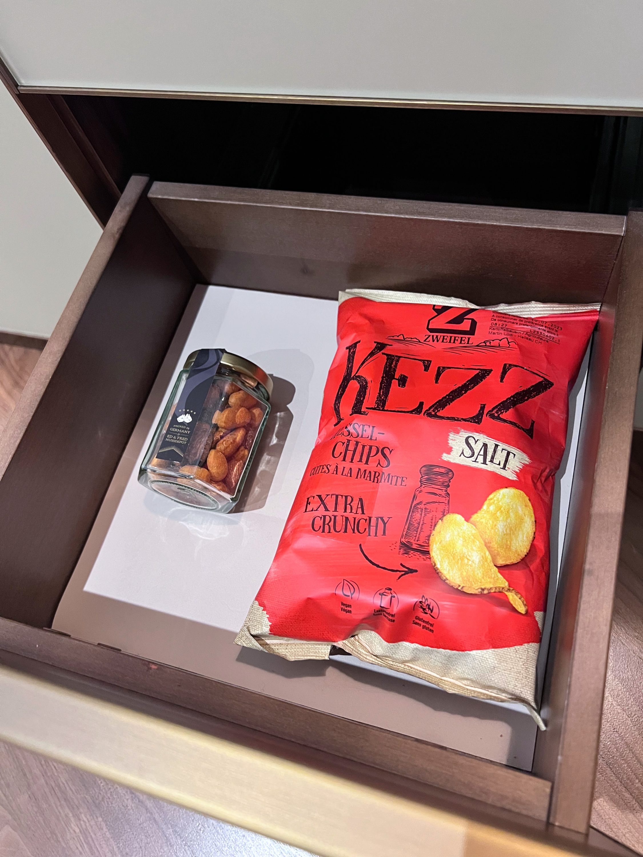 Park Hyatt Zurich in room snacks