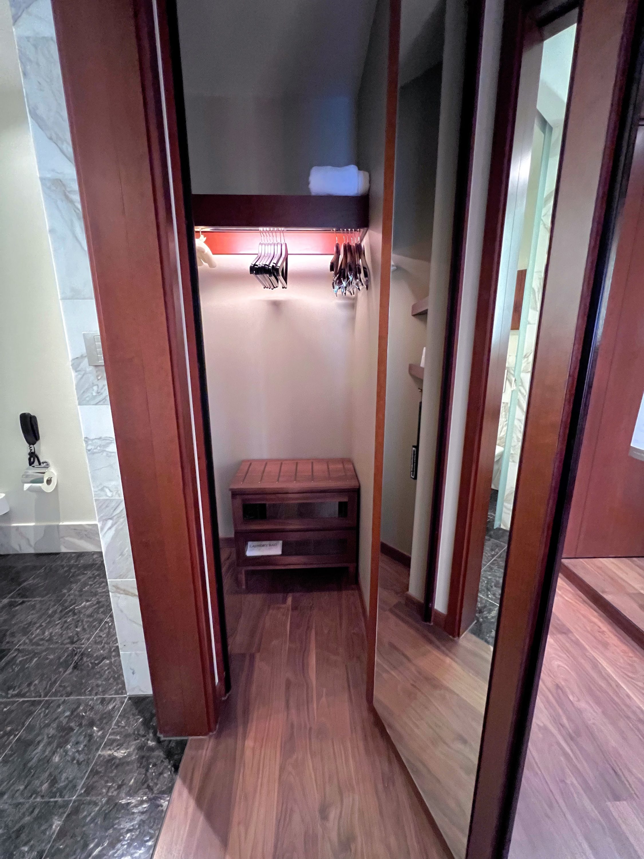 Park Hyatt Zurich king room closet
