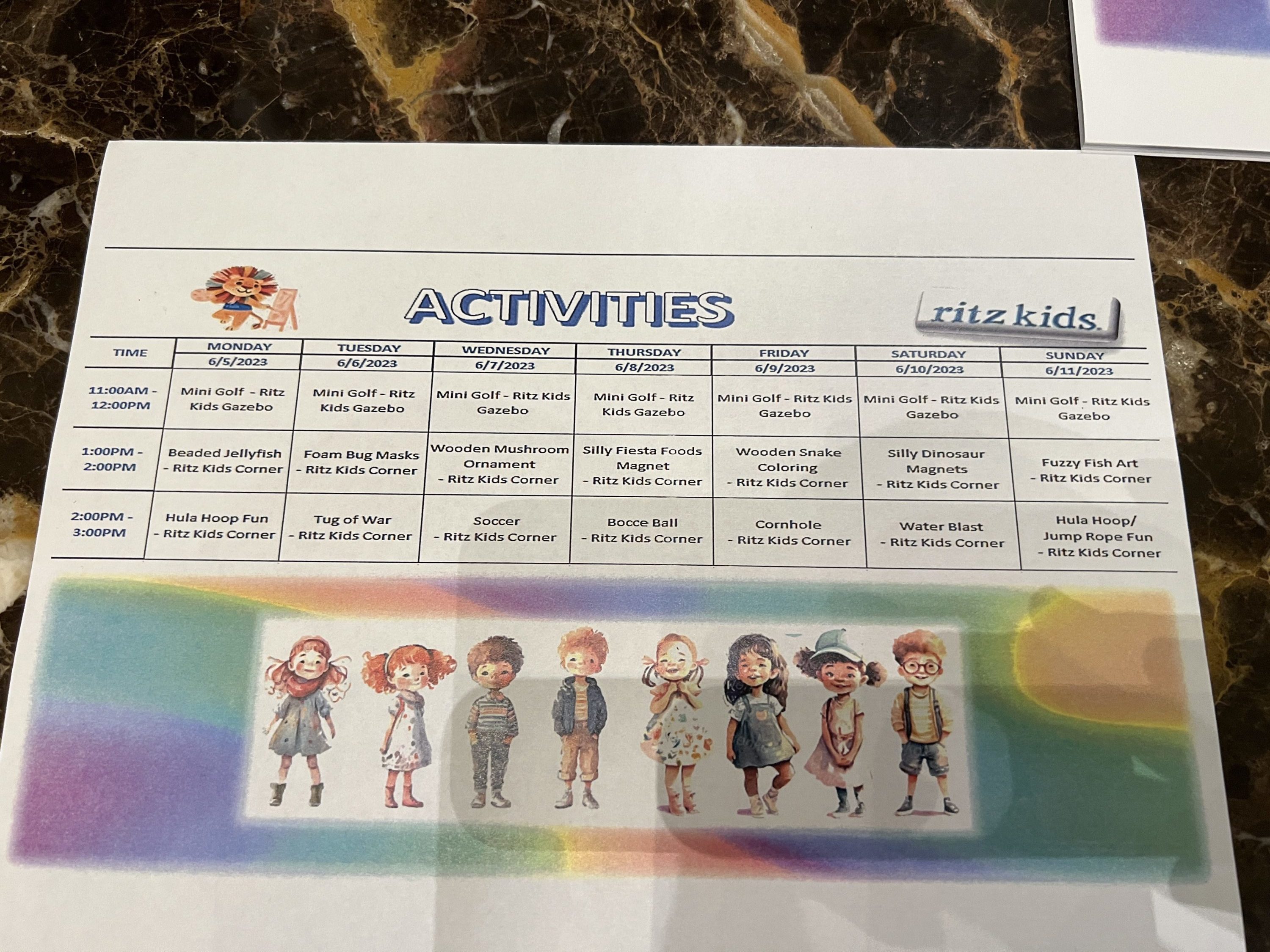 Ritz Kids activities