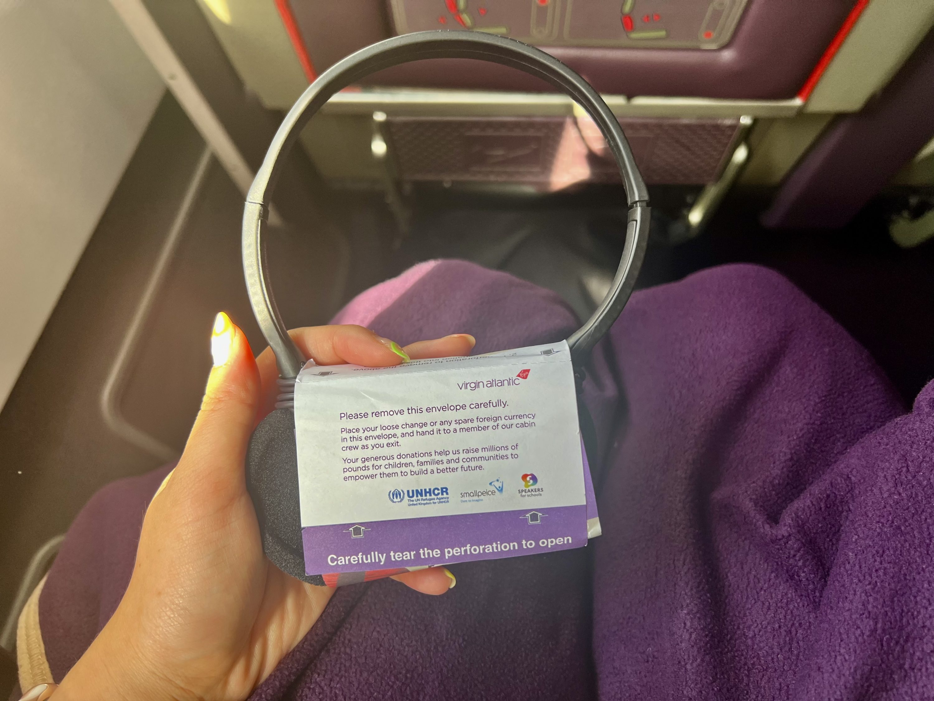Virgin Atlantic Premium Economy Headset Virgin Atlantic Premium Economy Headset