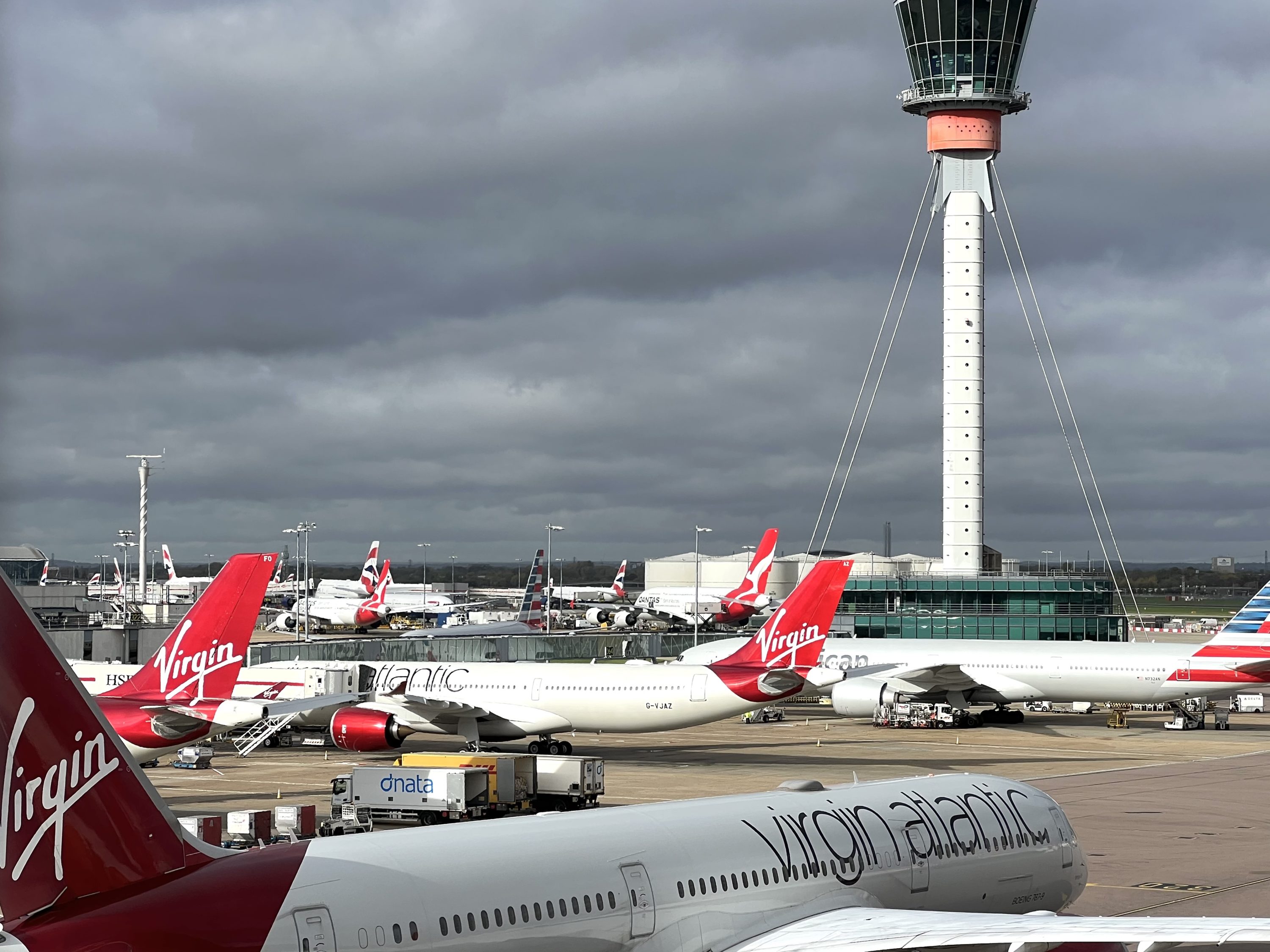 Virgin Atlantic aircraft at London Heathrow Virgin Atlantic aircraft at London Heathrow