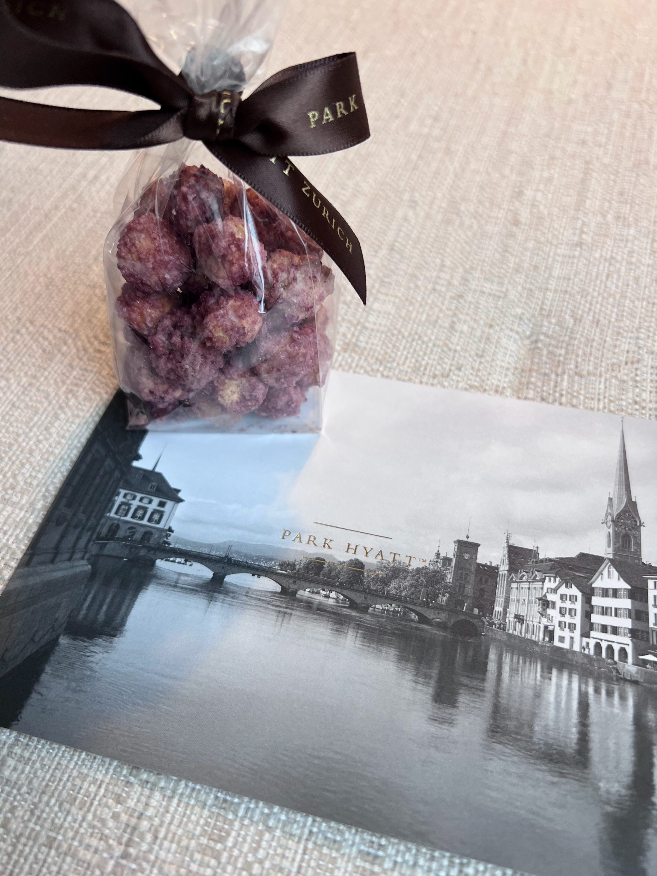 Welcome gift at Park Hyatt Zurich