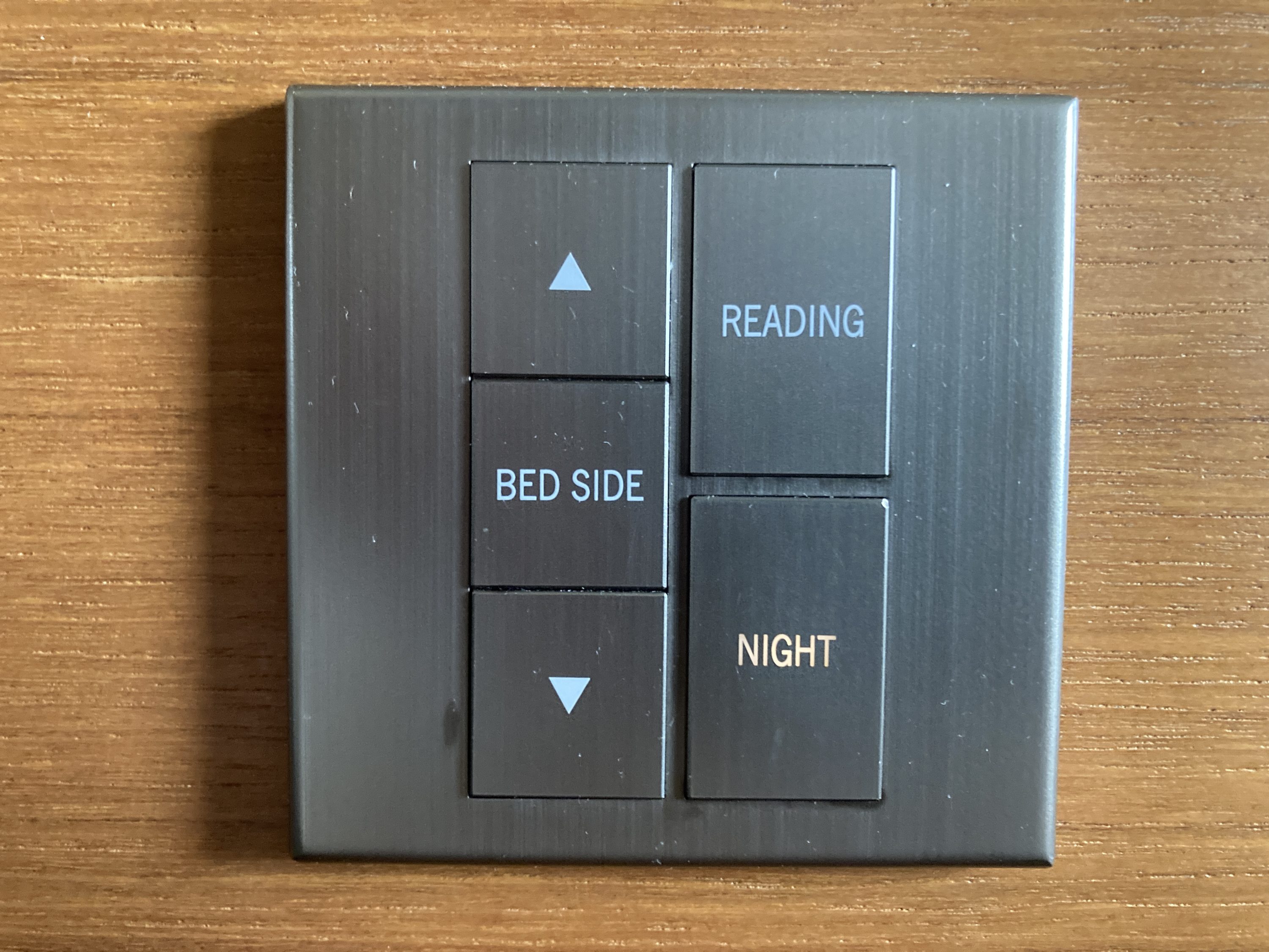 Hyatt Regency Tokyo bedroom wall controls lights