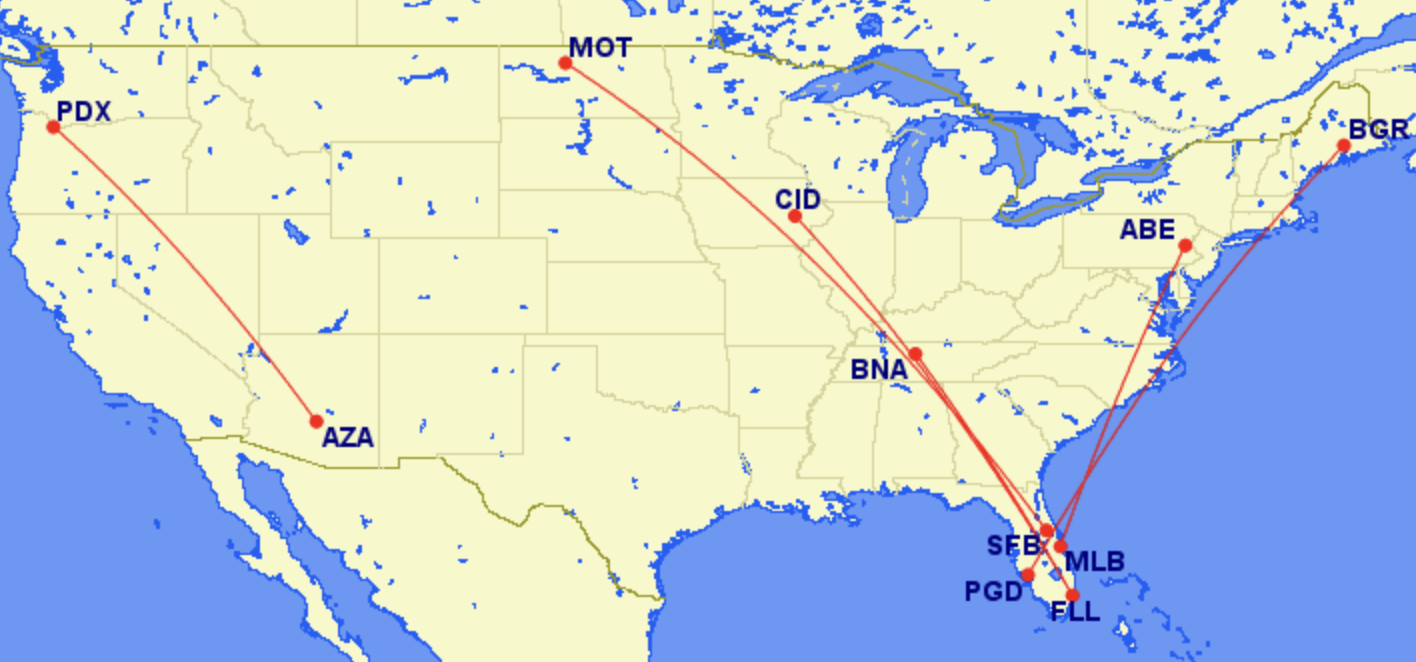 Allegiant seasonal winter routes Allegiant seasonal winter routes