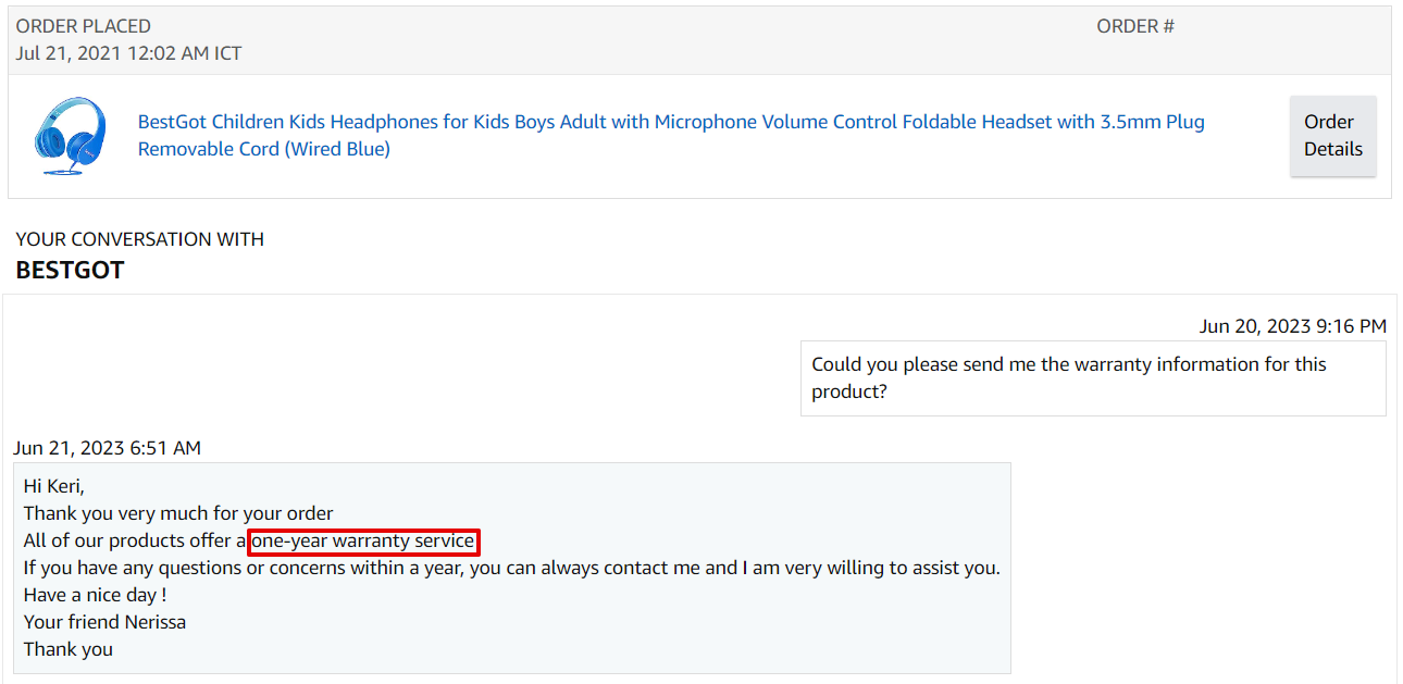 Amazon seller conversation Amazon seller conversation