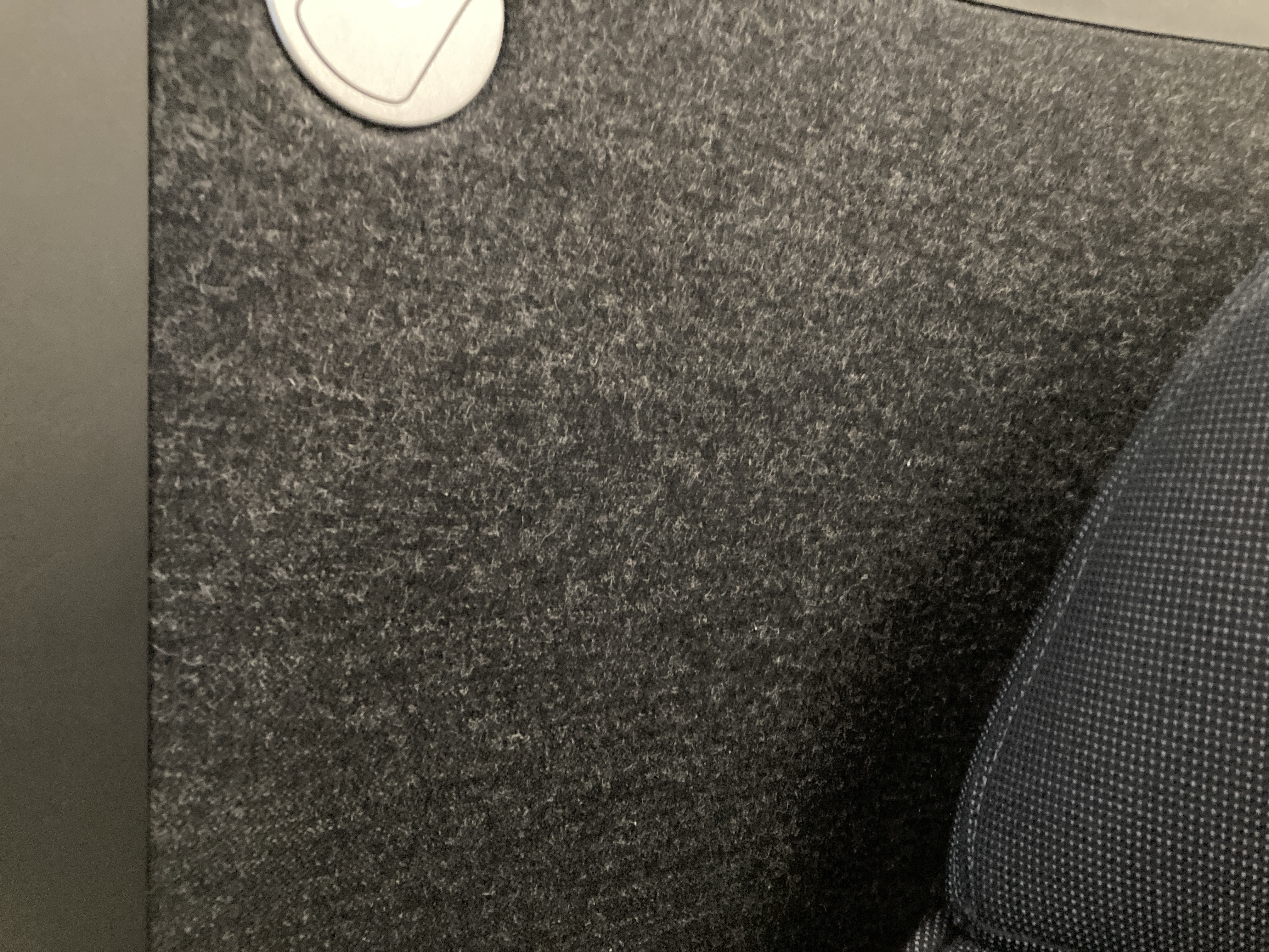British Airways A350 1000 Club Suites review LAS LHR dark gray fabric behind seat 