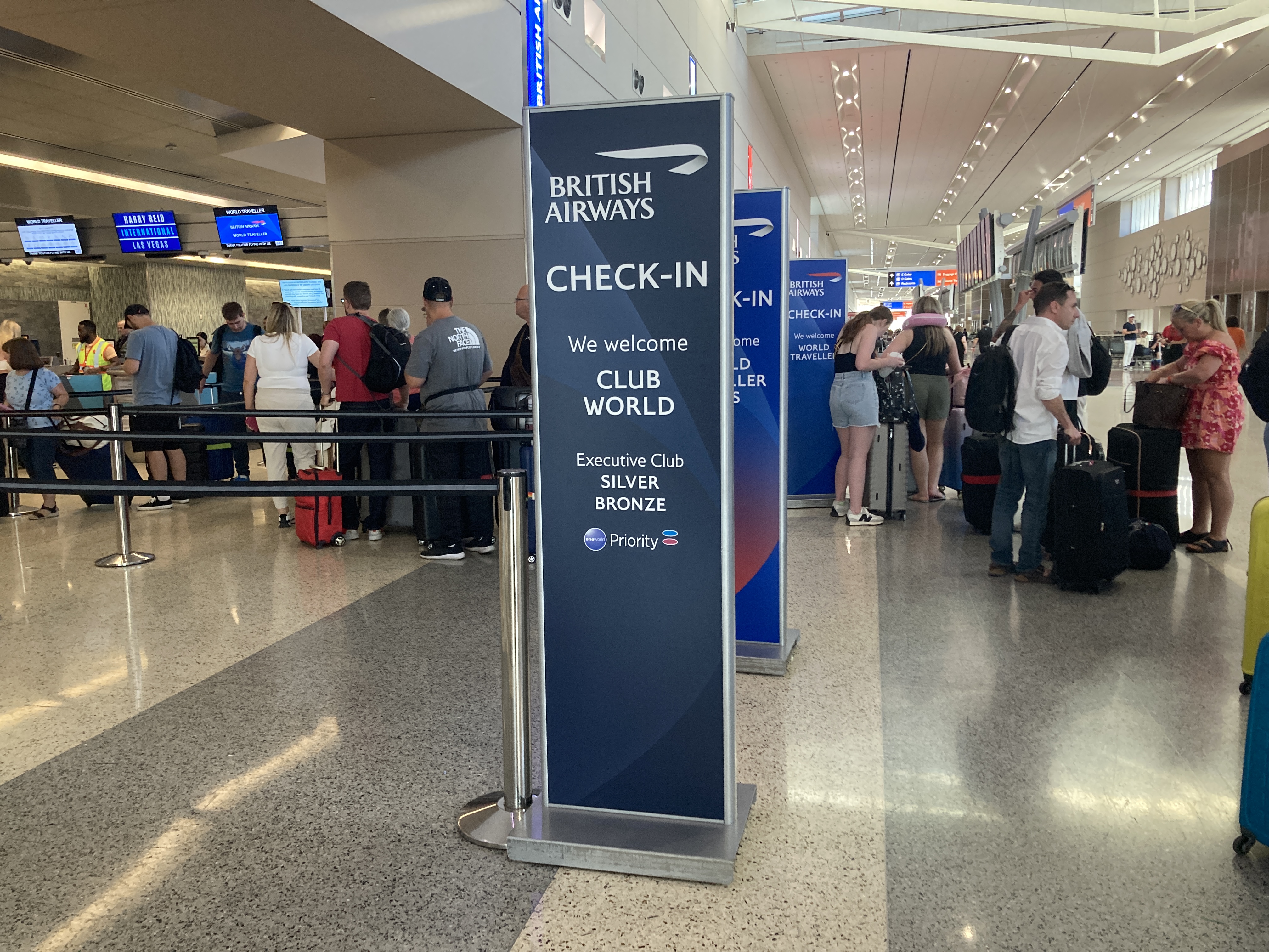 British Airways check in line LAS