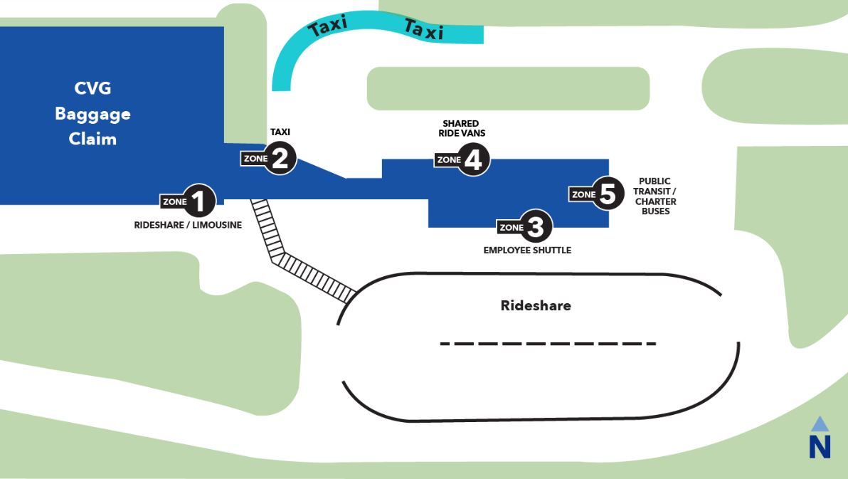 Cincinnati Northern Kentucky International Airport Ground Transportation East