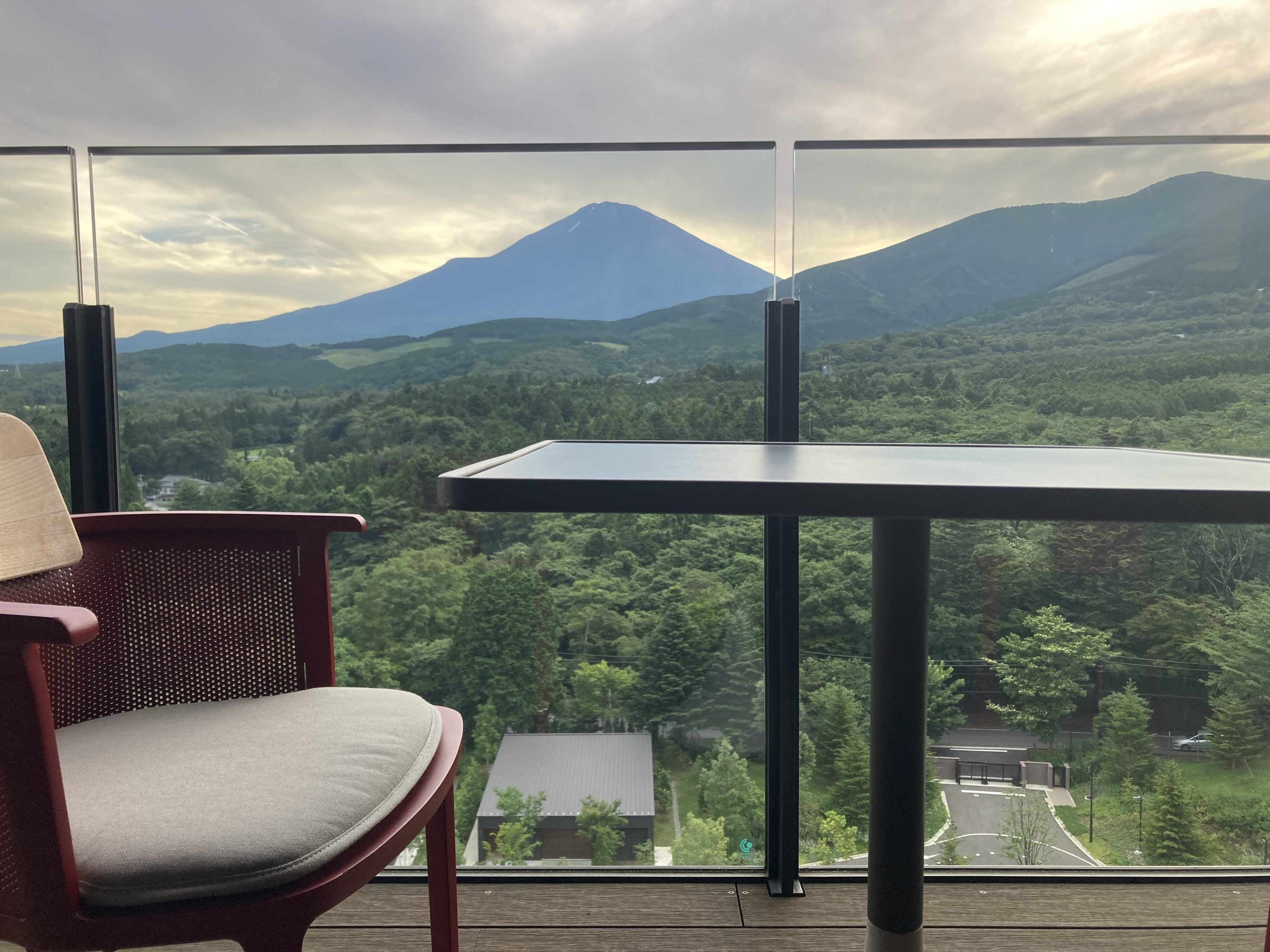 Fuji Speedway Hotel Grand Prix Corner King Suite balcony view of Mt Fuji