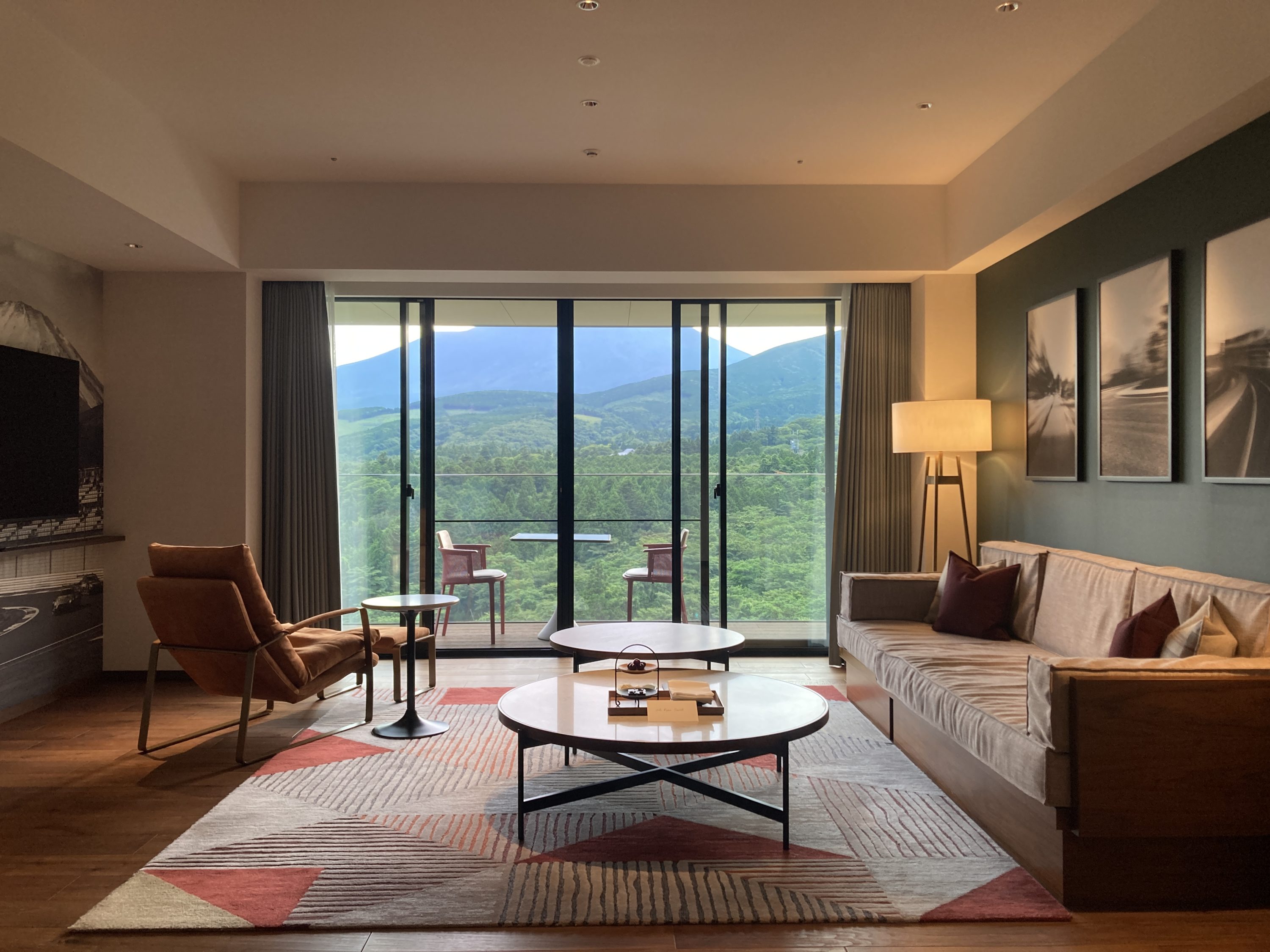 Fuji Speedway Hotel Grand Prix Corner King Suite living room wide Fuji Speedway Hotel Grand Prix Corner King Suite living room wide