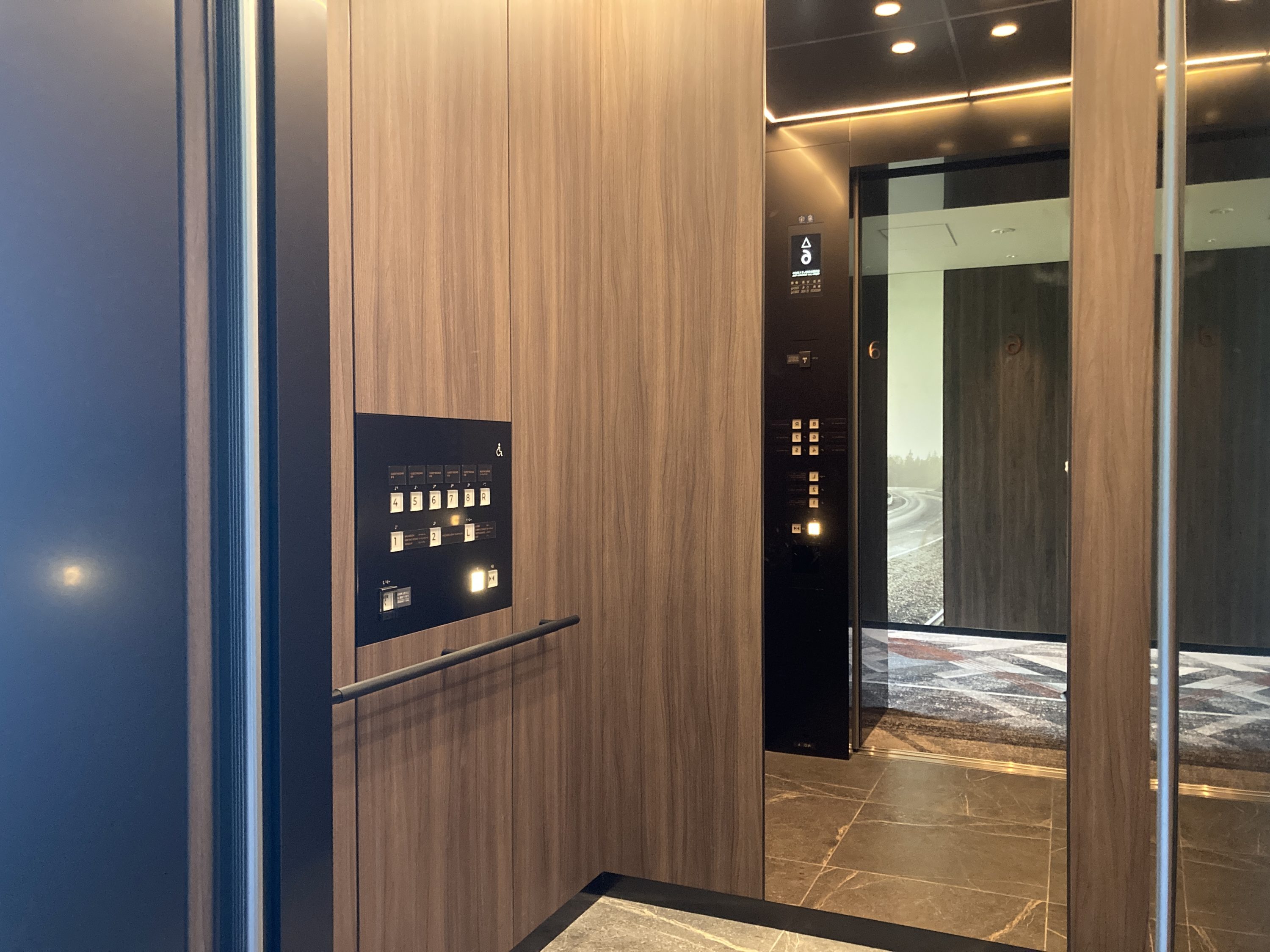 Fuji Speedway Hotel elevator control panel