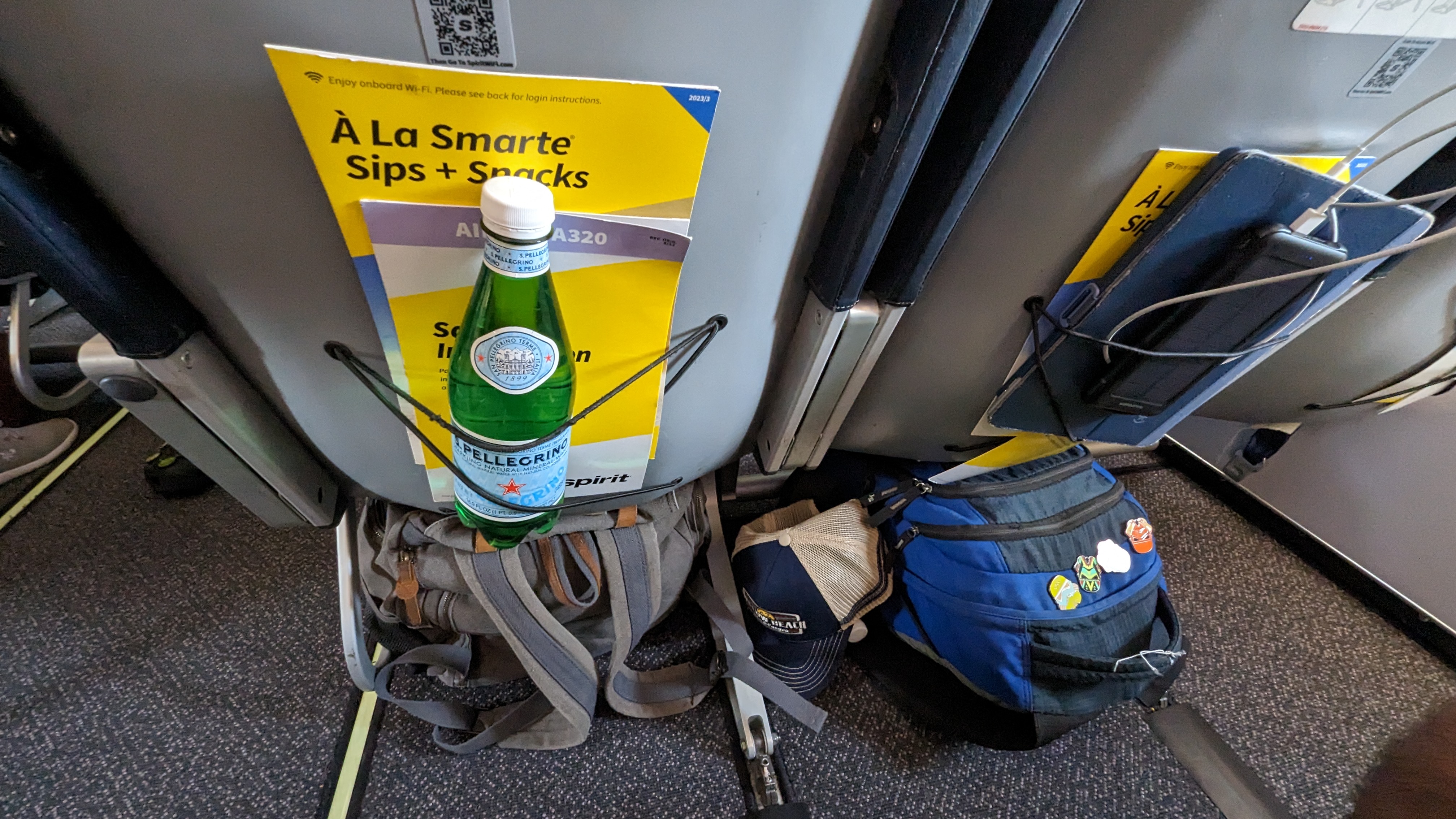 Harry Reid International Airport LAS Las Vegas boarding Spirit Airlines under seat storage in the exit row Harry Reid International Airport LAS Las Vegas boarding Spirit Airlines under seat storage in the exit row