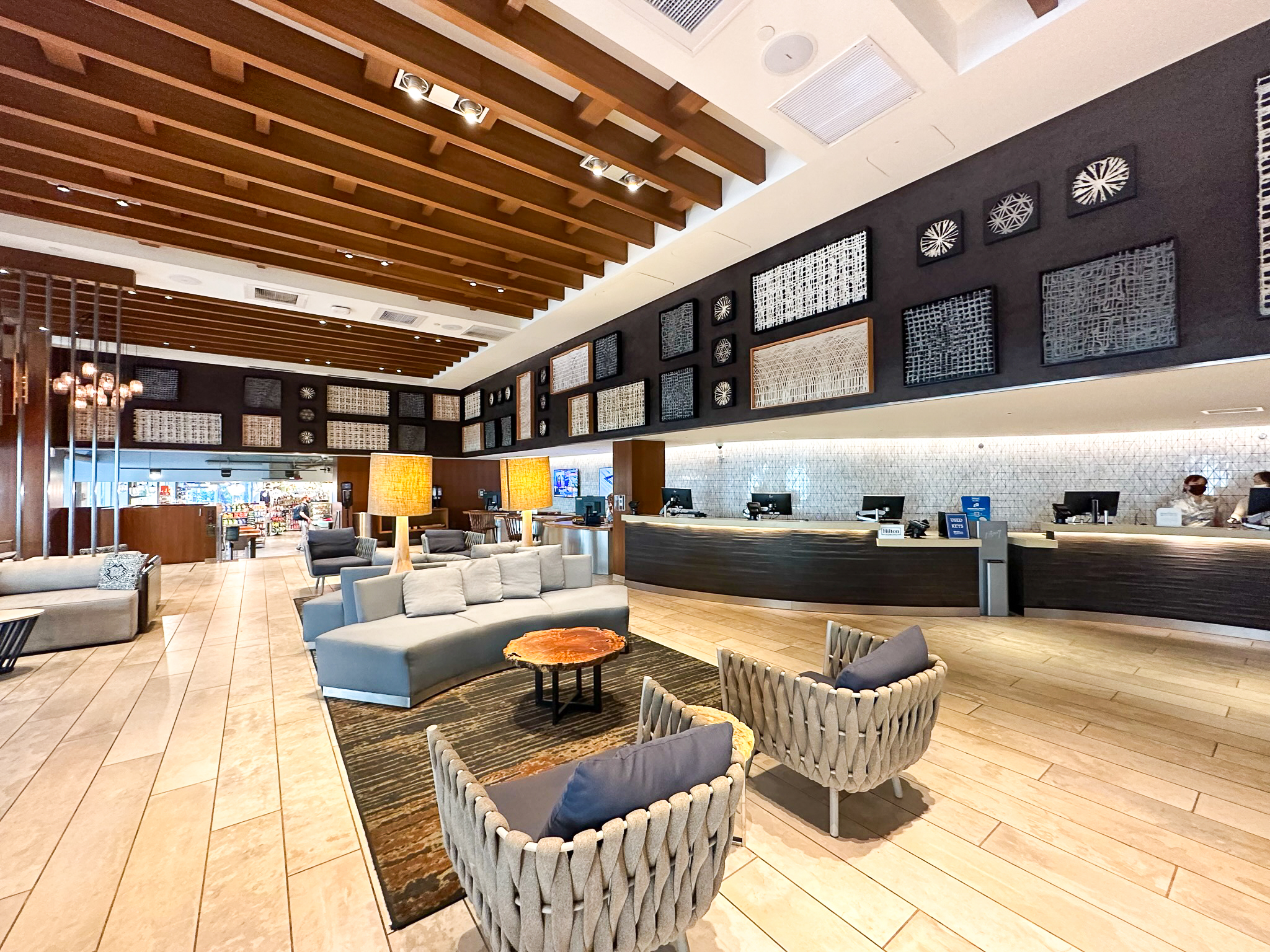 Hilton Garden Inn Waikiki Beach front desk lobby