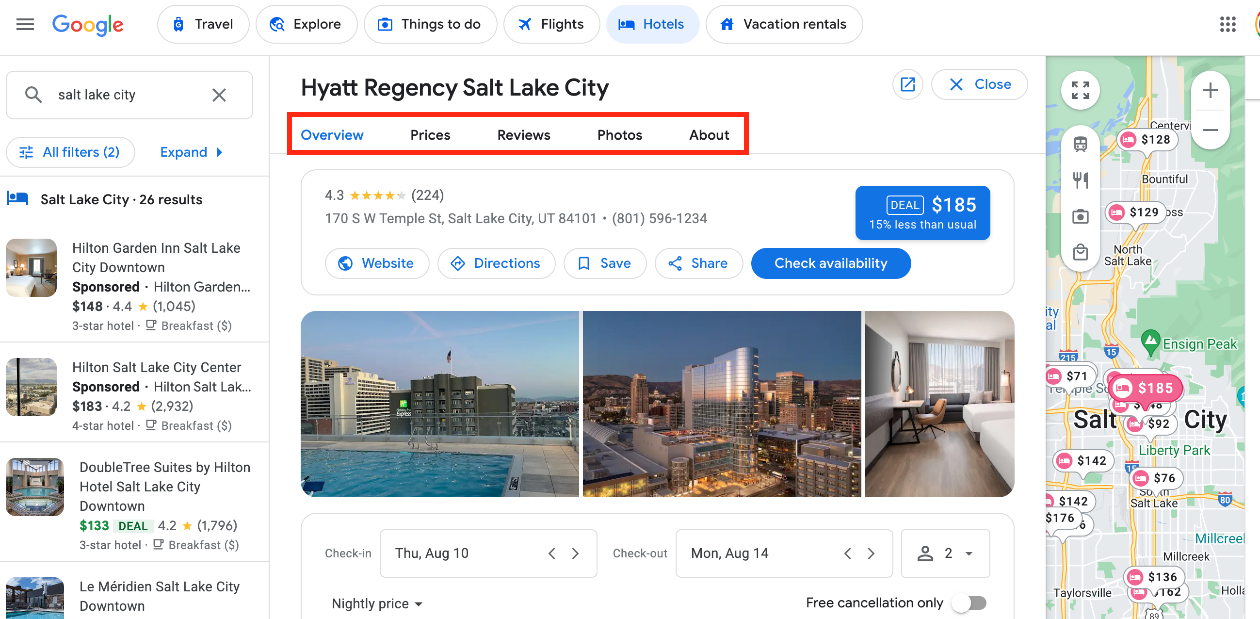 Hotel detail on Google Hotels Hotel detail on Google Hotels