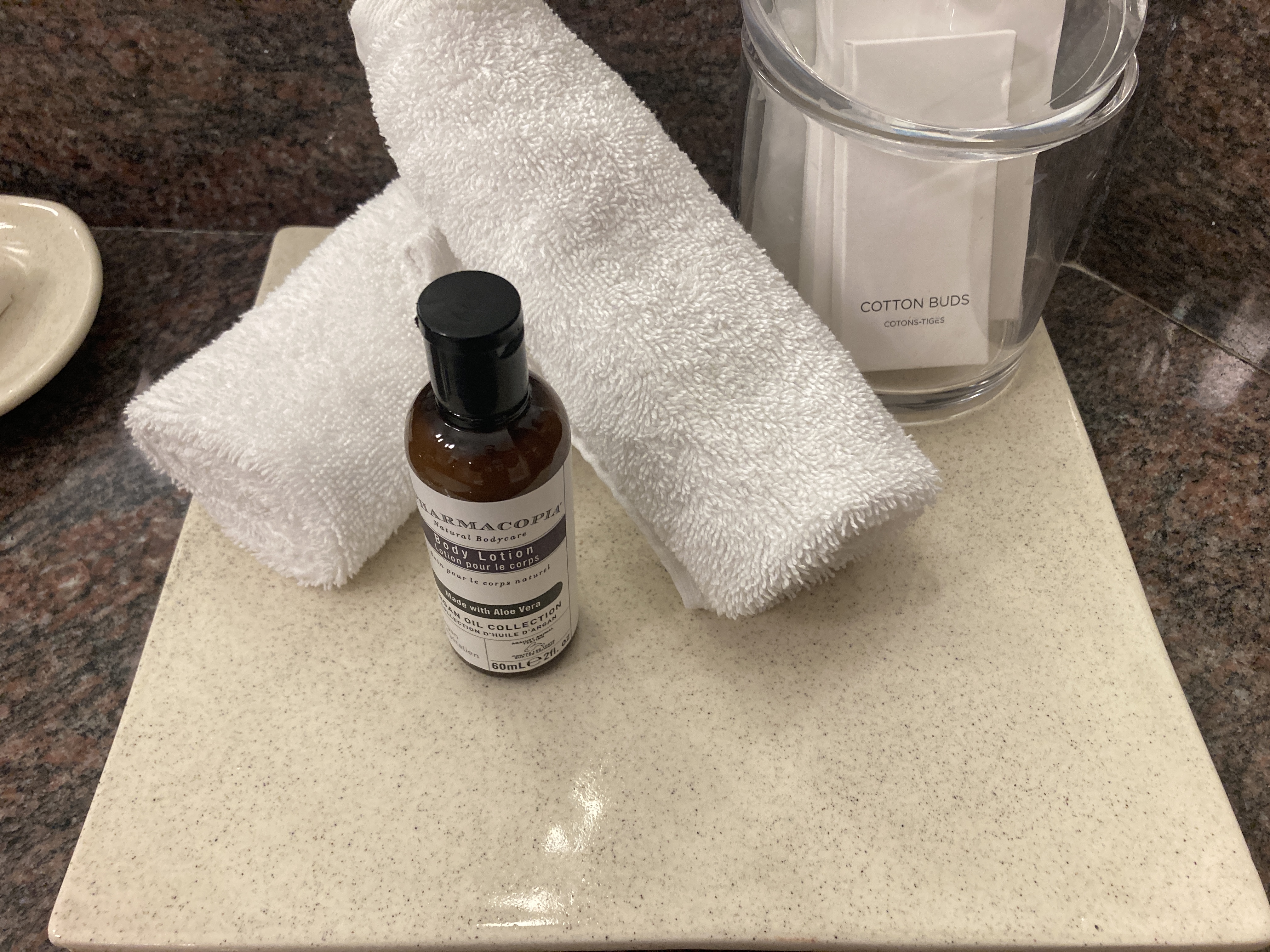 Hyatt Regency Casablanca junior suite bathroom counter toiletries Hyatt Regency Casablanca junior suite bathroom counter toiletries