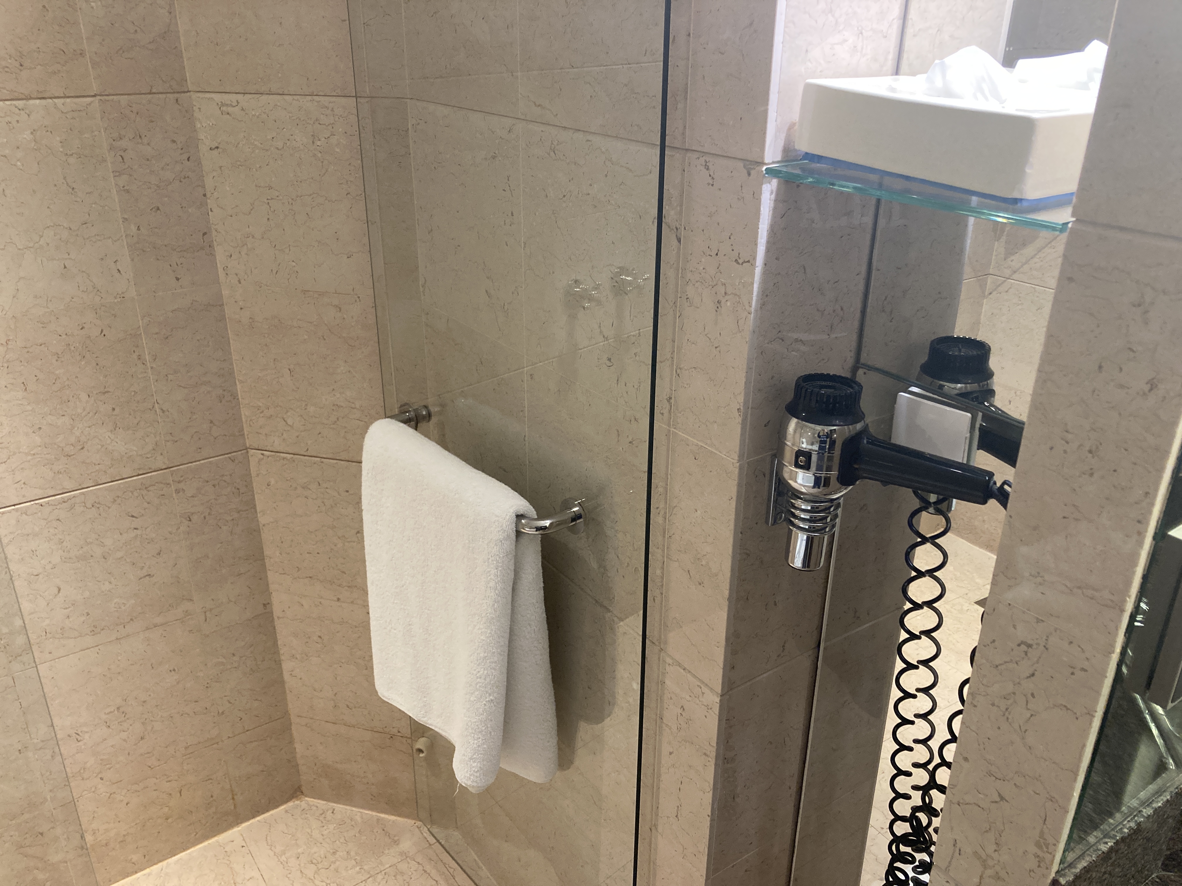 Hyatt Regency Casablanca junior suite bathroom shower door Hyatt Regency Casablanca junior suite bathroom shower door