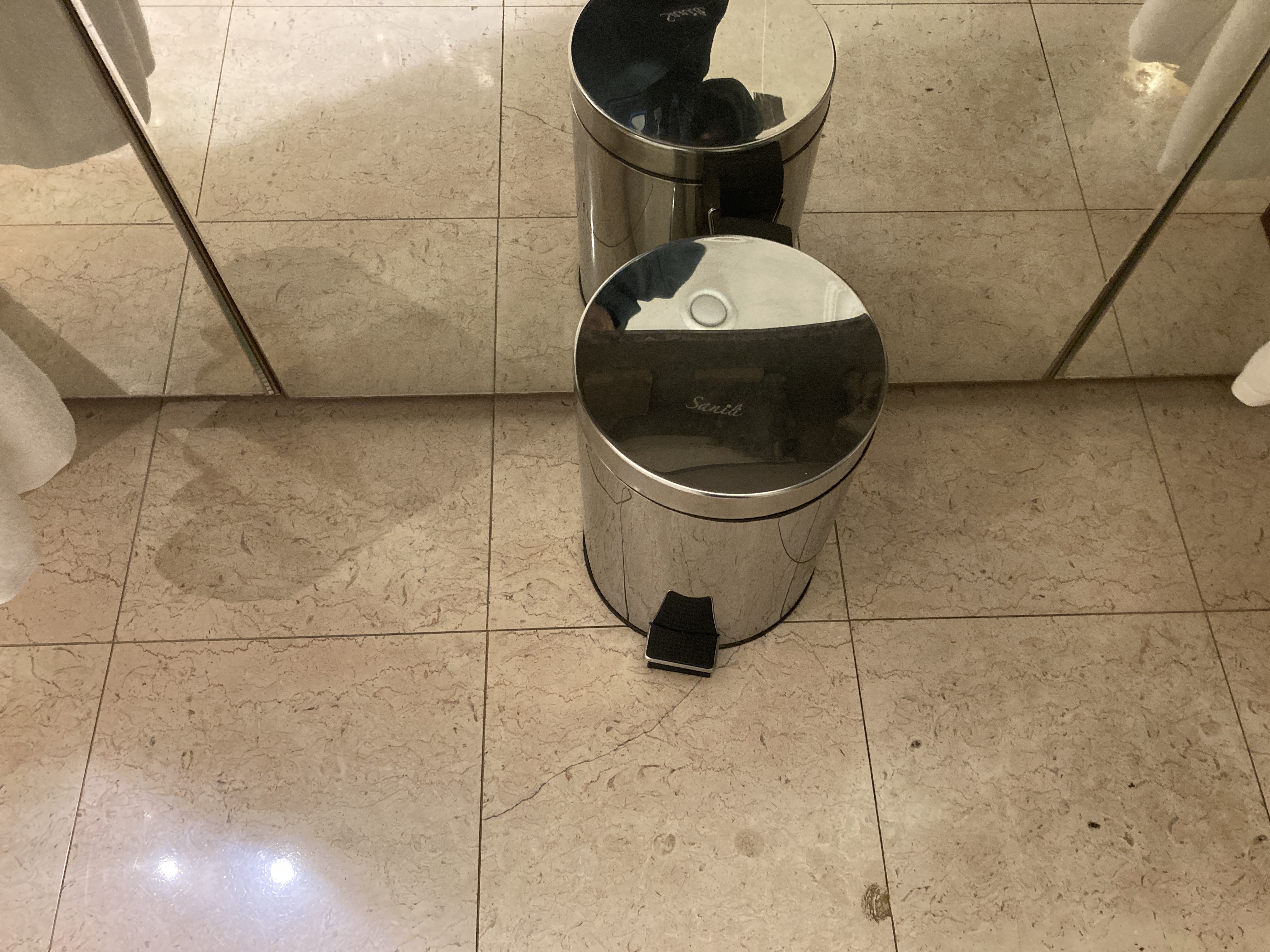 Hyatt Regency Casablanca junior suite bathroom trash can Hyatt Regency Casablanca junior suite bathroom trash can