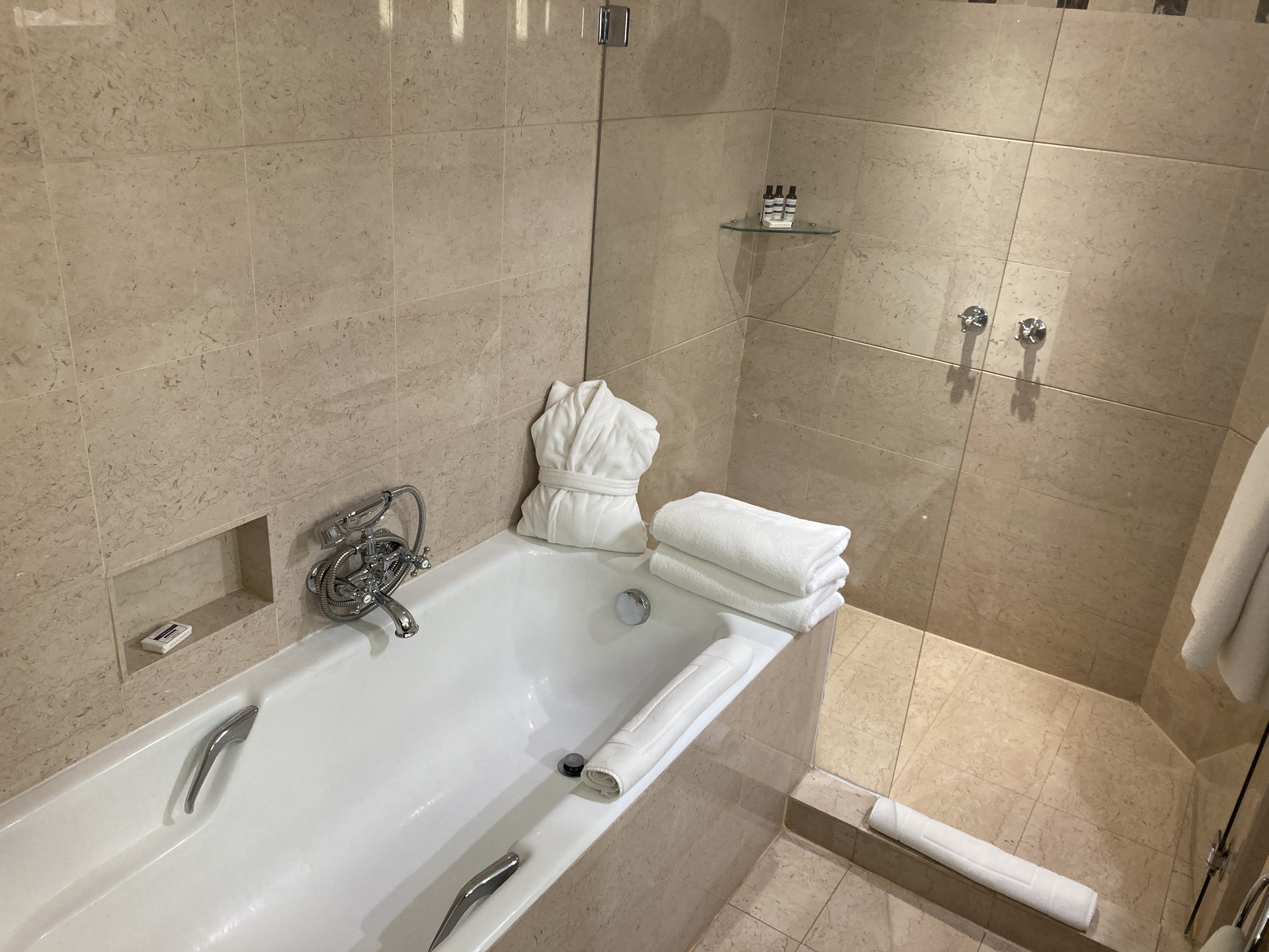 Hyatt Regency Casablanca junior suite bathroom tub shower Hyatt Regency Casablanca junior suite bathroom tub shower