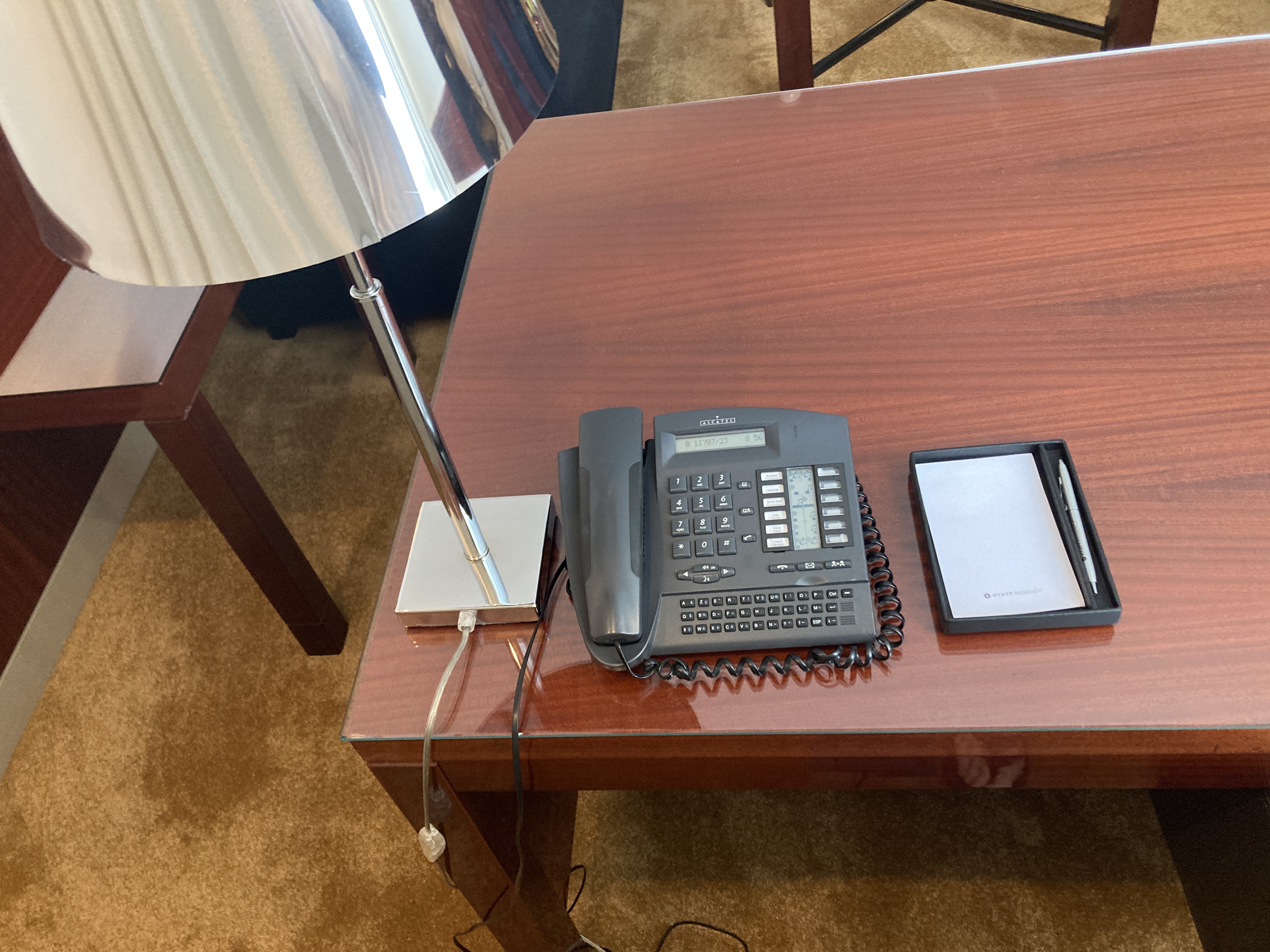 Hyatt Regency Casablanca junior suite desk phone lamp Hyatt Regency Casablanca junior suite desk phone lamp