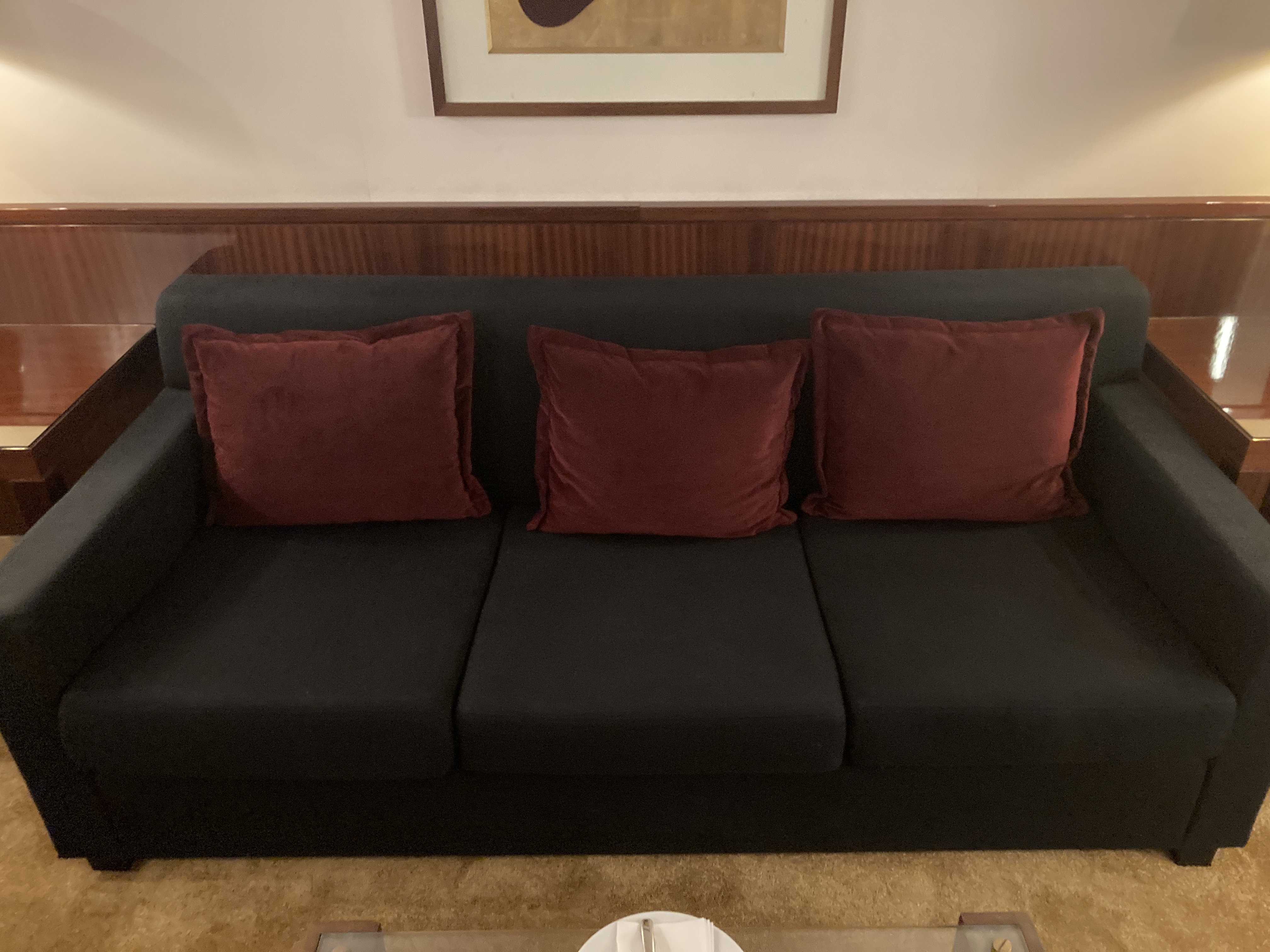 Hyatt Regency Casablanca junior suite living room sofa Hyatt Regency Casablanca junior suite living room sofa